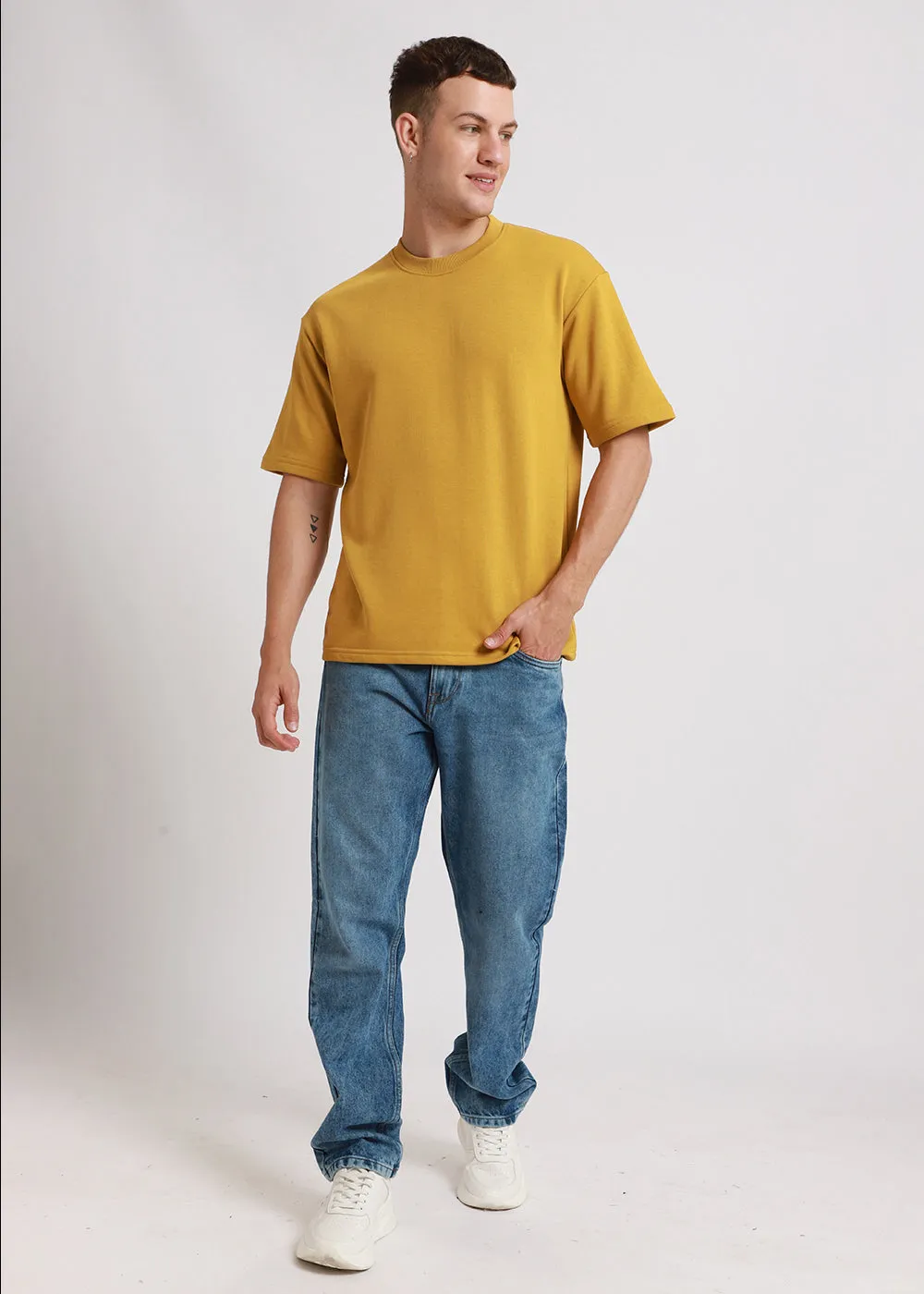 Canary Yellow Oversized Basic T-shirt