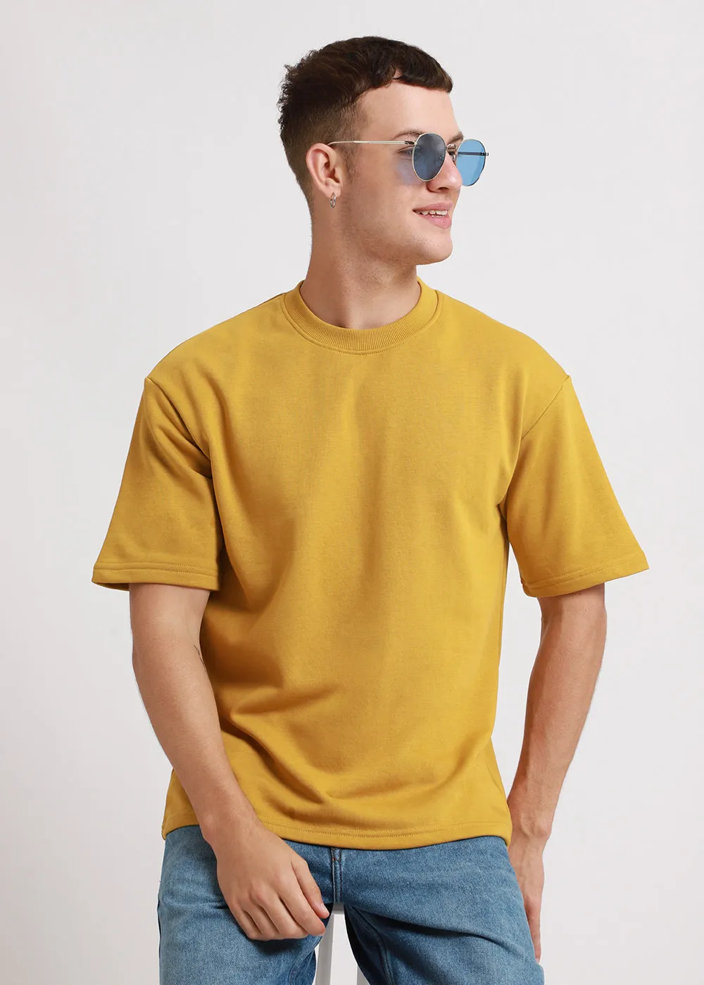 Canary Yellow Oversized Basic T-shirt