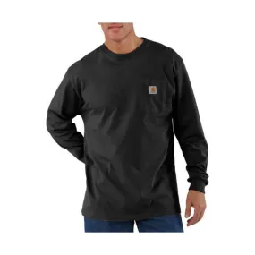 Carhartt Men's Long Sleeve Workwear Pocket T-Shirt - Black