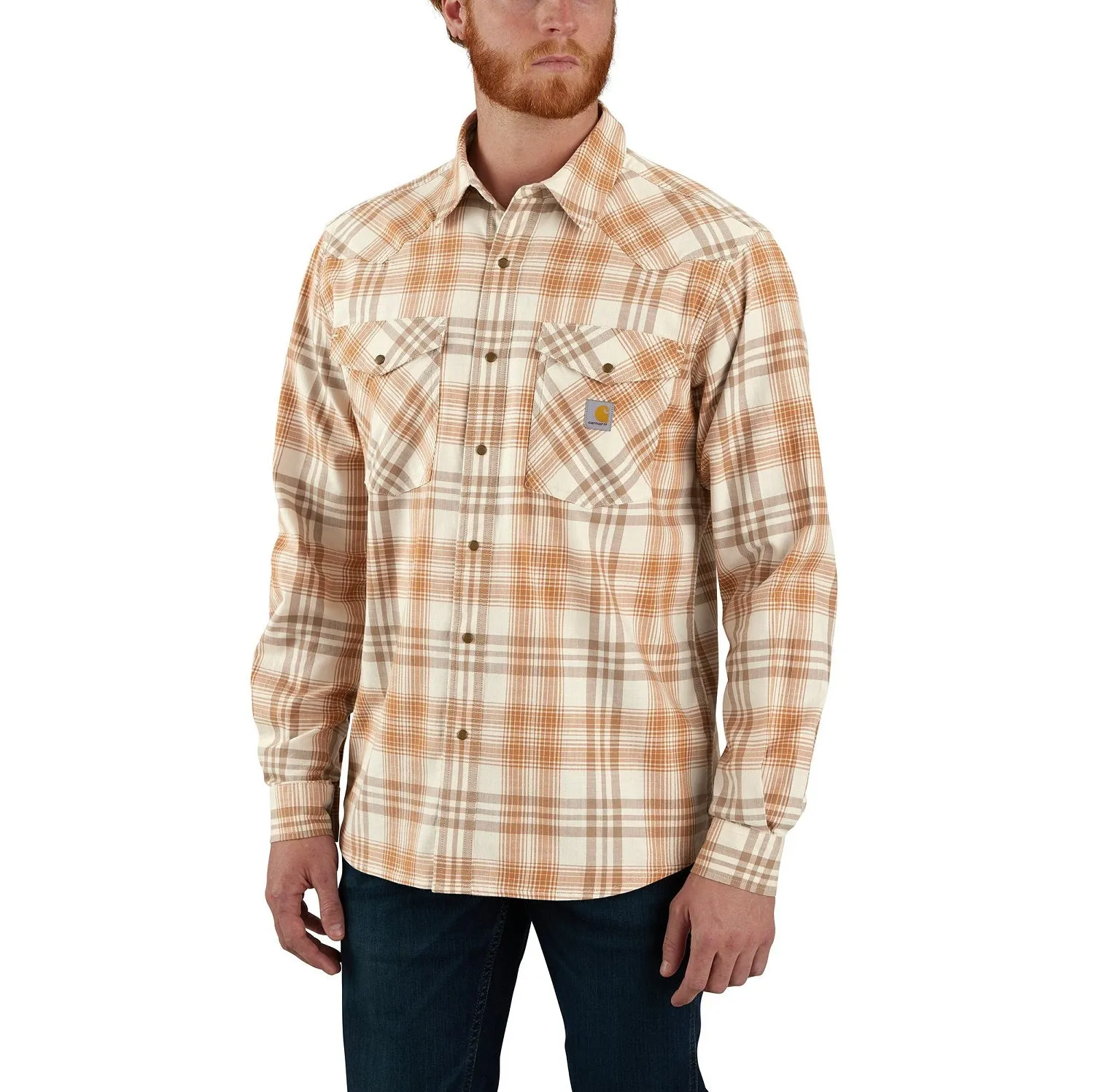 Carhartt Men's Montana Relaxed Fit Lightweight Plaid Button-Down Work Shirt