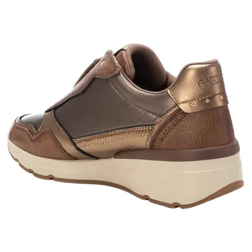 Carmela Ladies Wedge Trainers - 161830 - Taupe