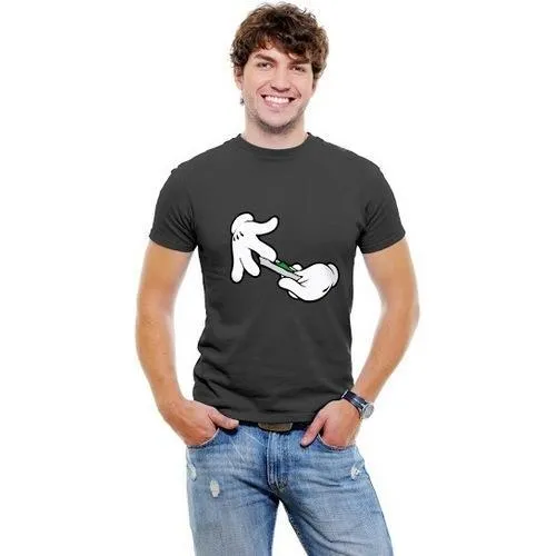 Cartoon Hands Roll Joint T-shirt