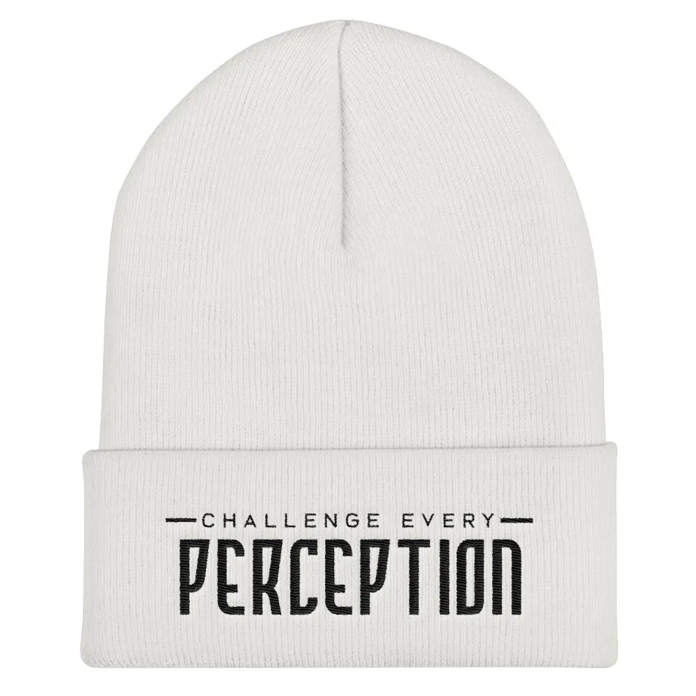 Challenge Every Perception Signature Cuffed Beanie