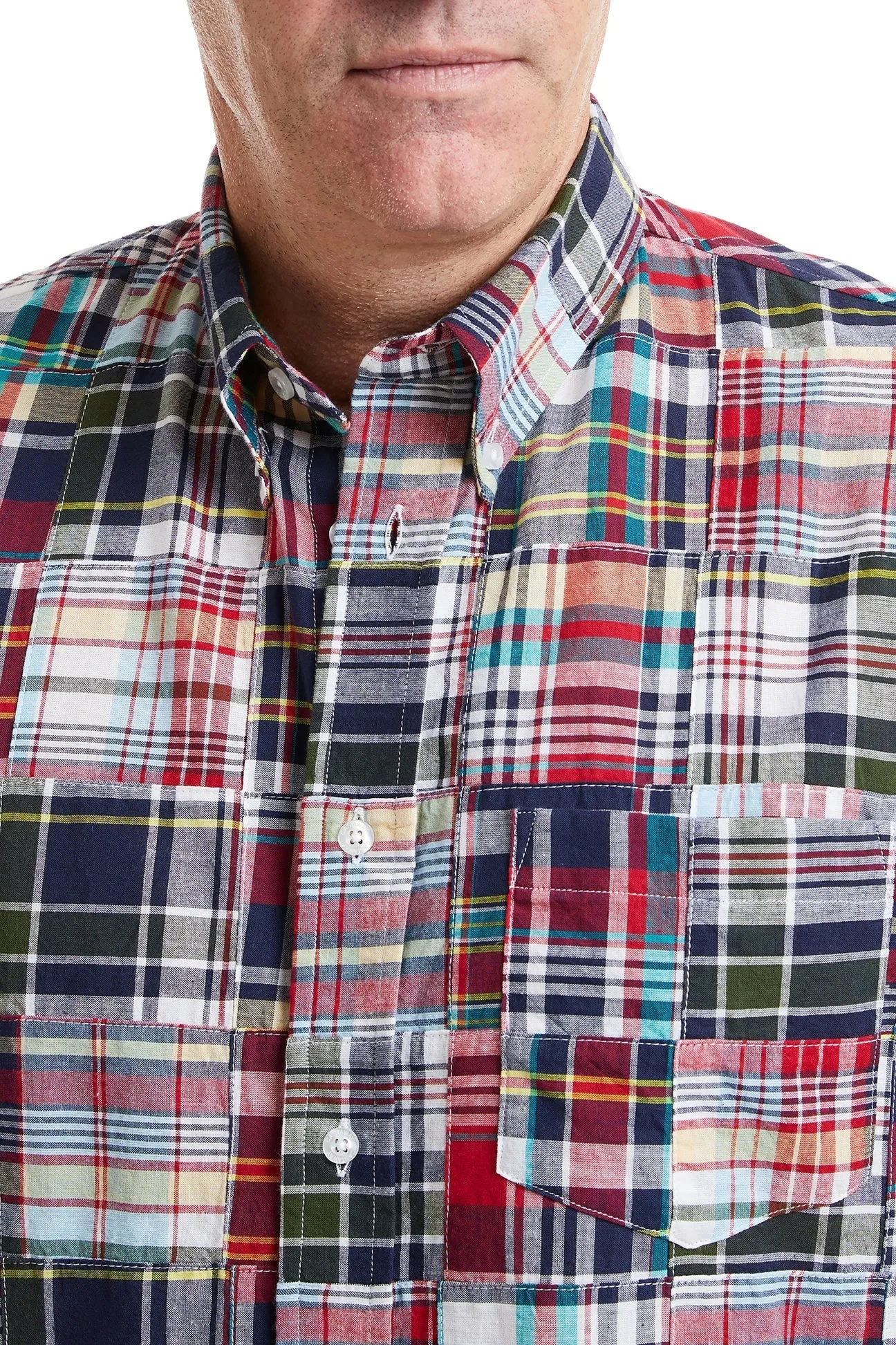 Chase Short Sleeve Shirt Chancellor Patch Madras