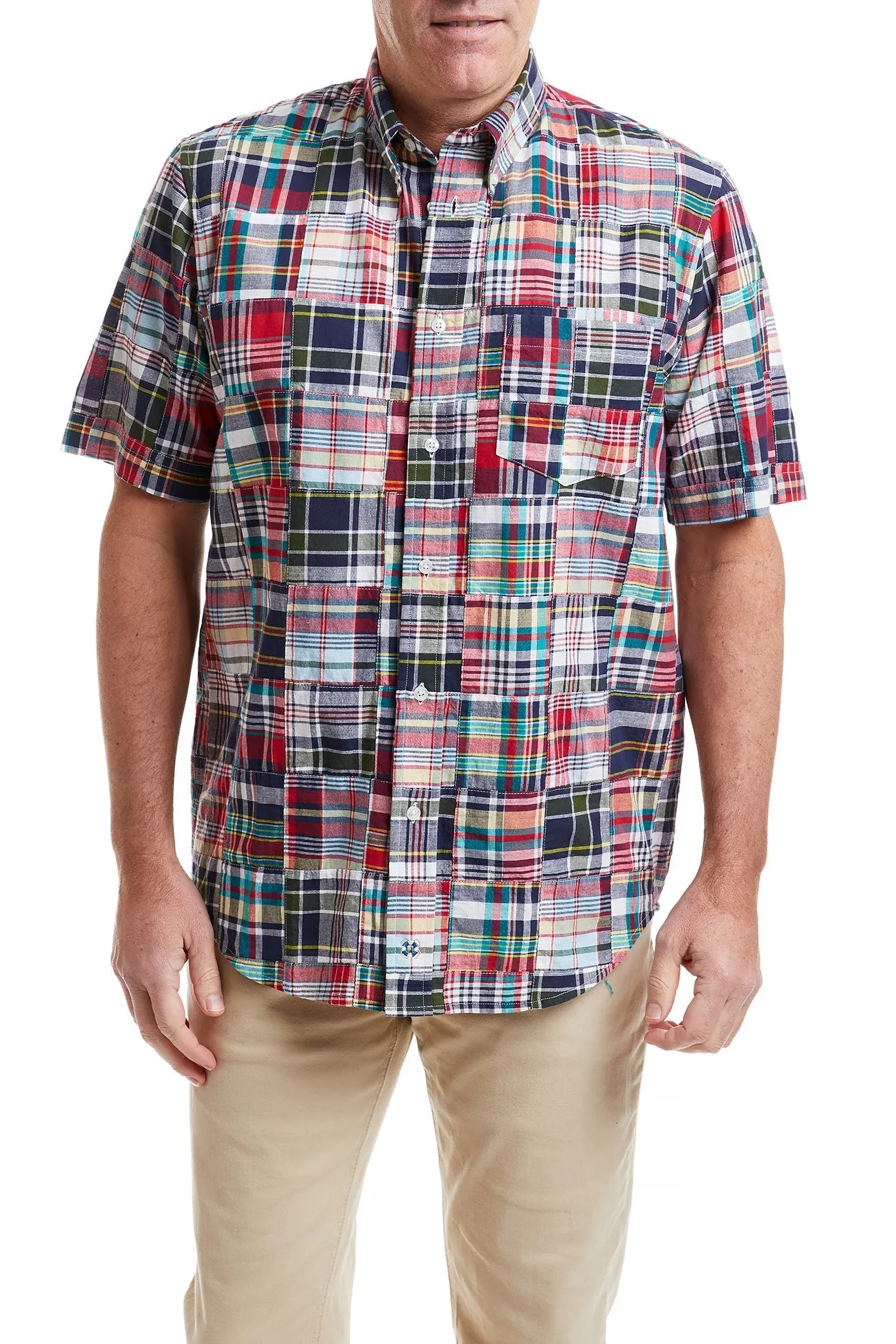 Chase Short Sleeve Shirt Chancellor Patch Madras