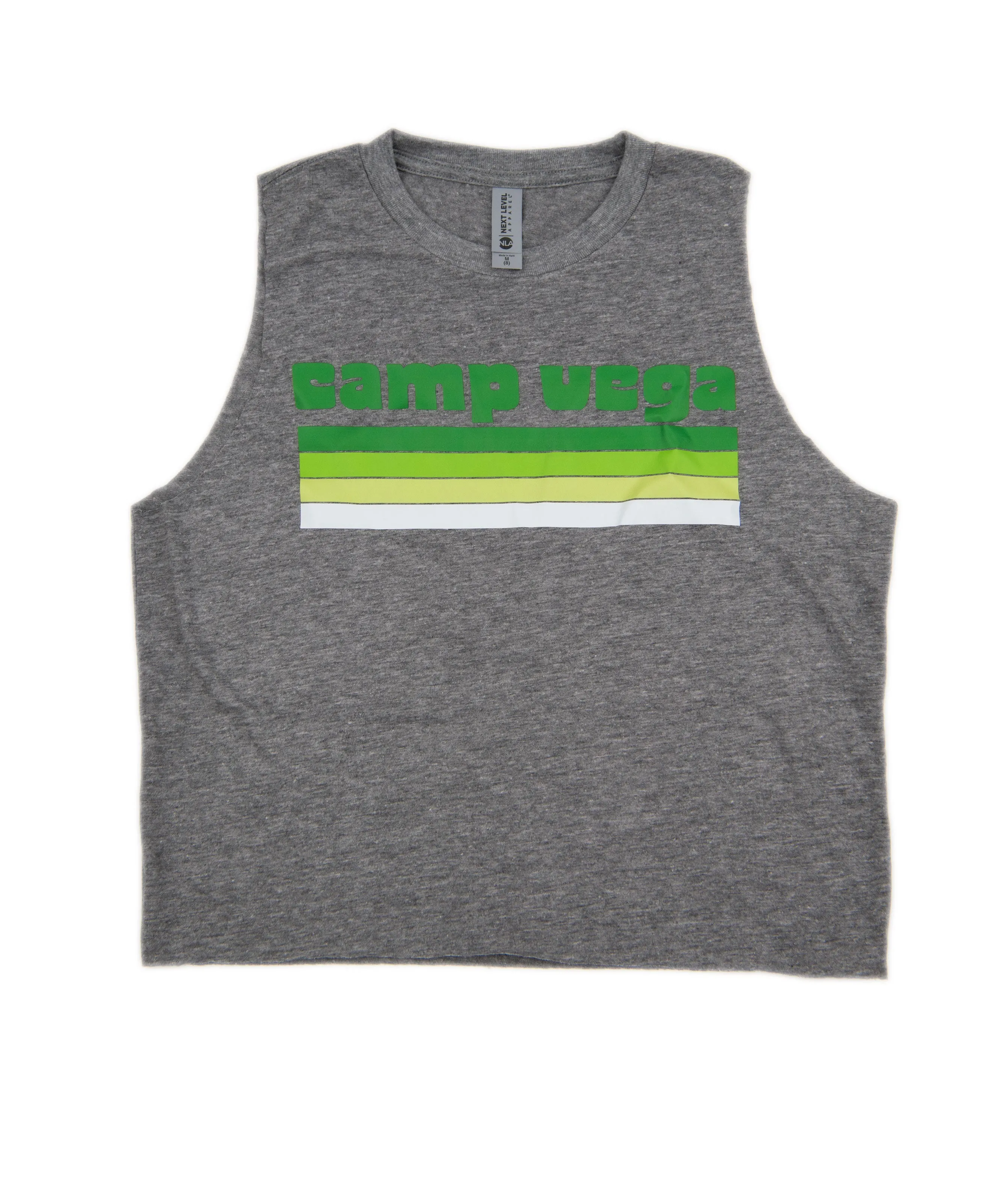 Chunky Lines Heather Grey Camp Tank