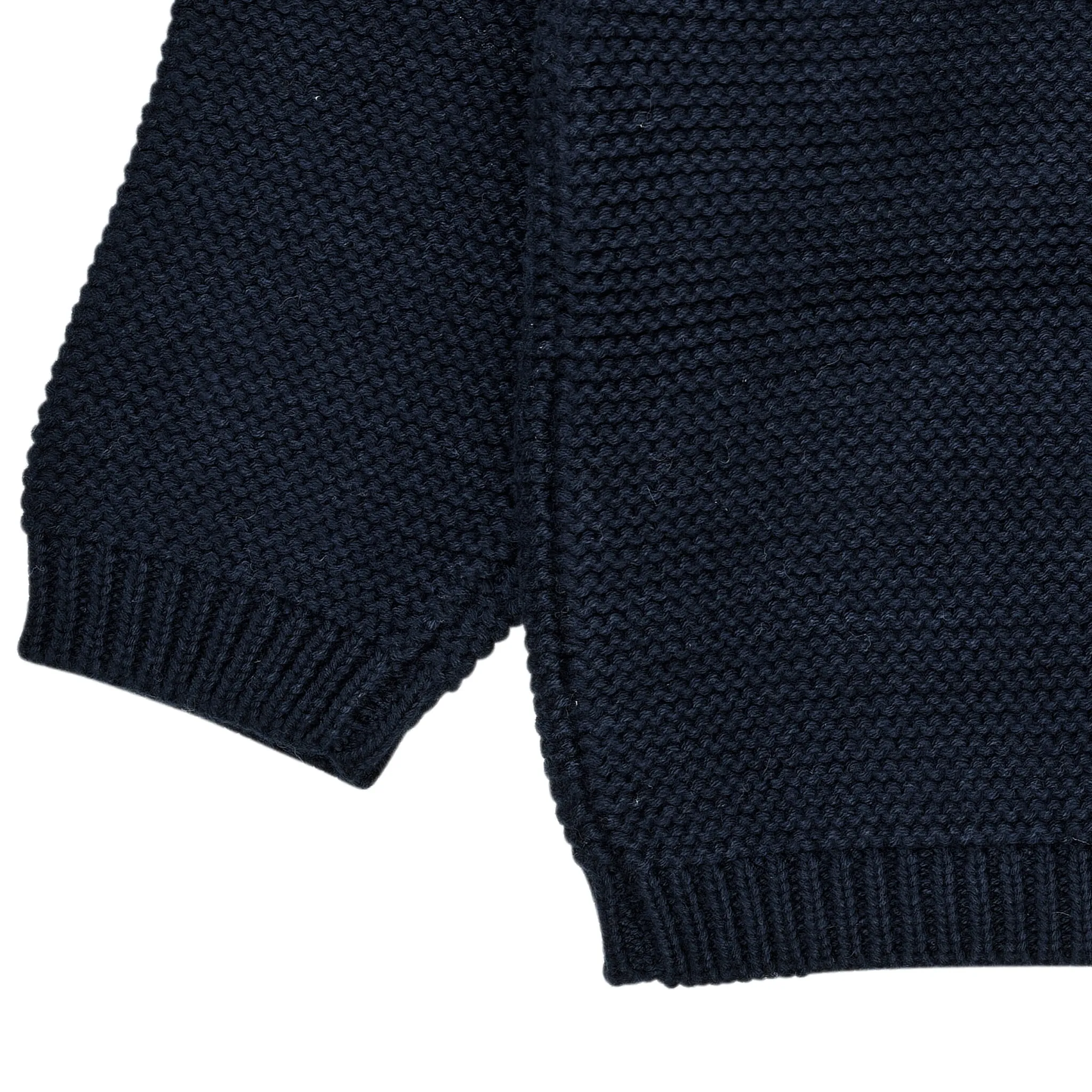 CLASSIC BABY COTTON CABLE CARDIGAN - NAVY