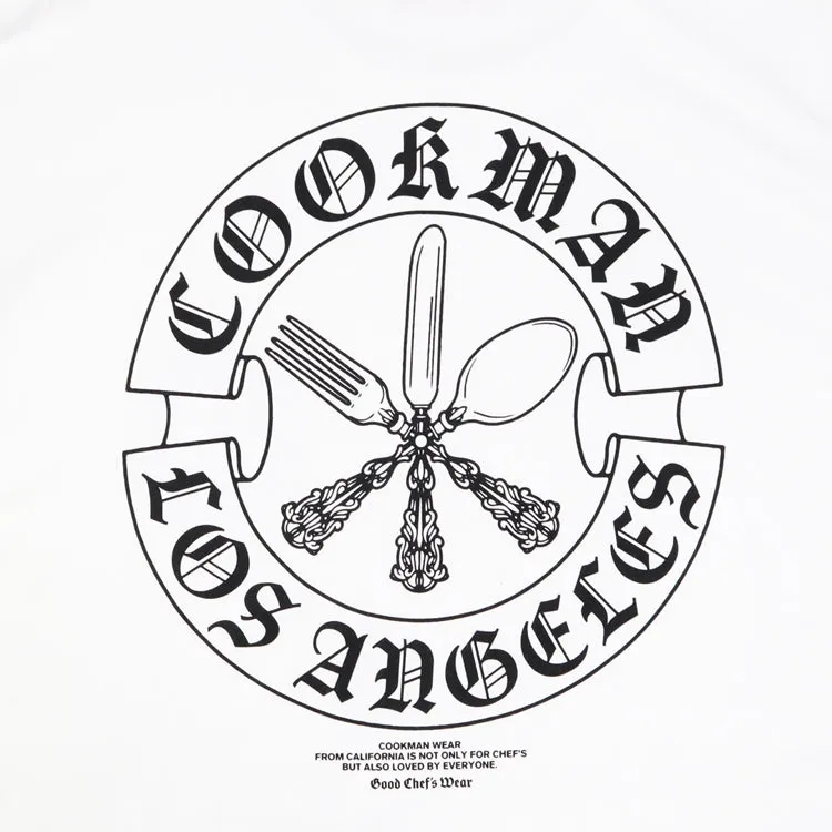 Cookman Long Sleeve Tees - Cutlery : White