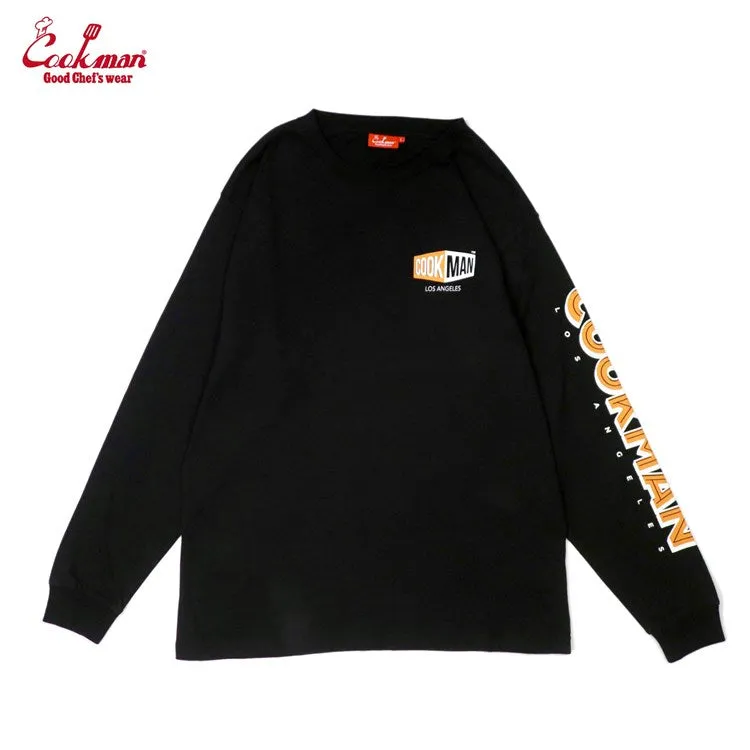 Cookman Long Sleeve Tees - Skating Burger : Black