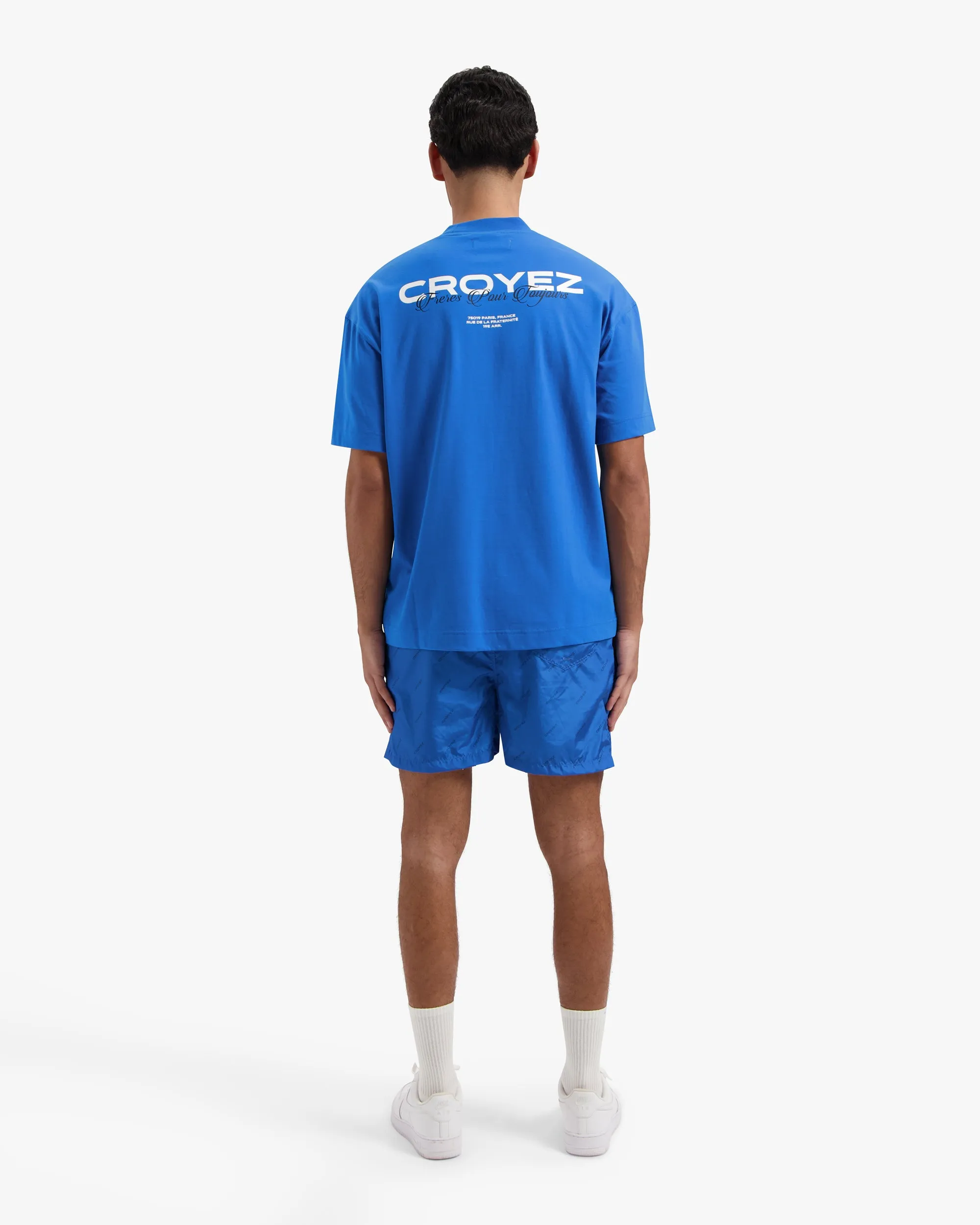 CROYEZ ALLOVER SWIM SHORTS - ROYAL BLUE