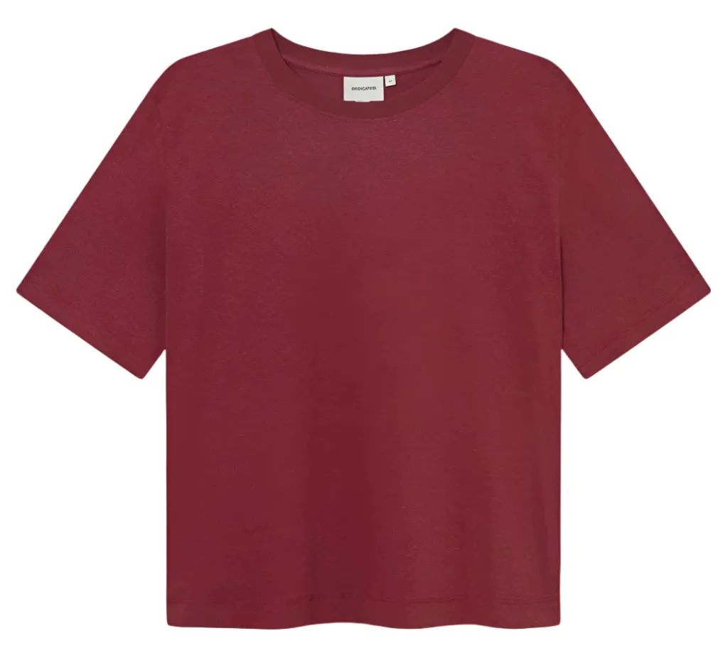 DEDICATED Vadstena hemp t-shirt tibetan red women