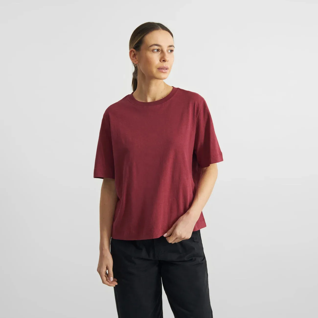 DEDICATED Vadstena hemp t-shirt tibetan red women