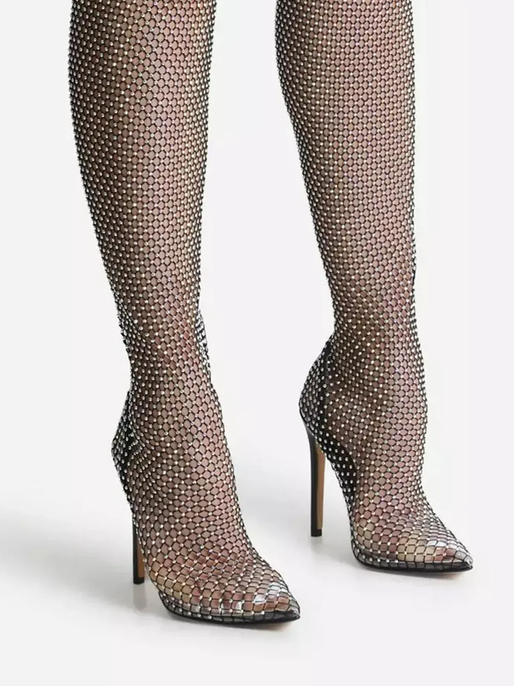 Diamante Detail Over The Knee Boot