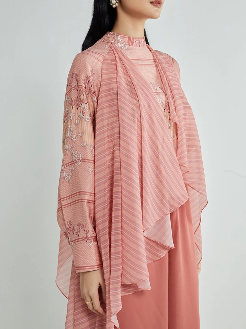 ELIZA LAYERED TUNIC SUNSET BLUSH