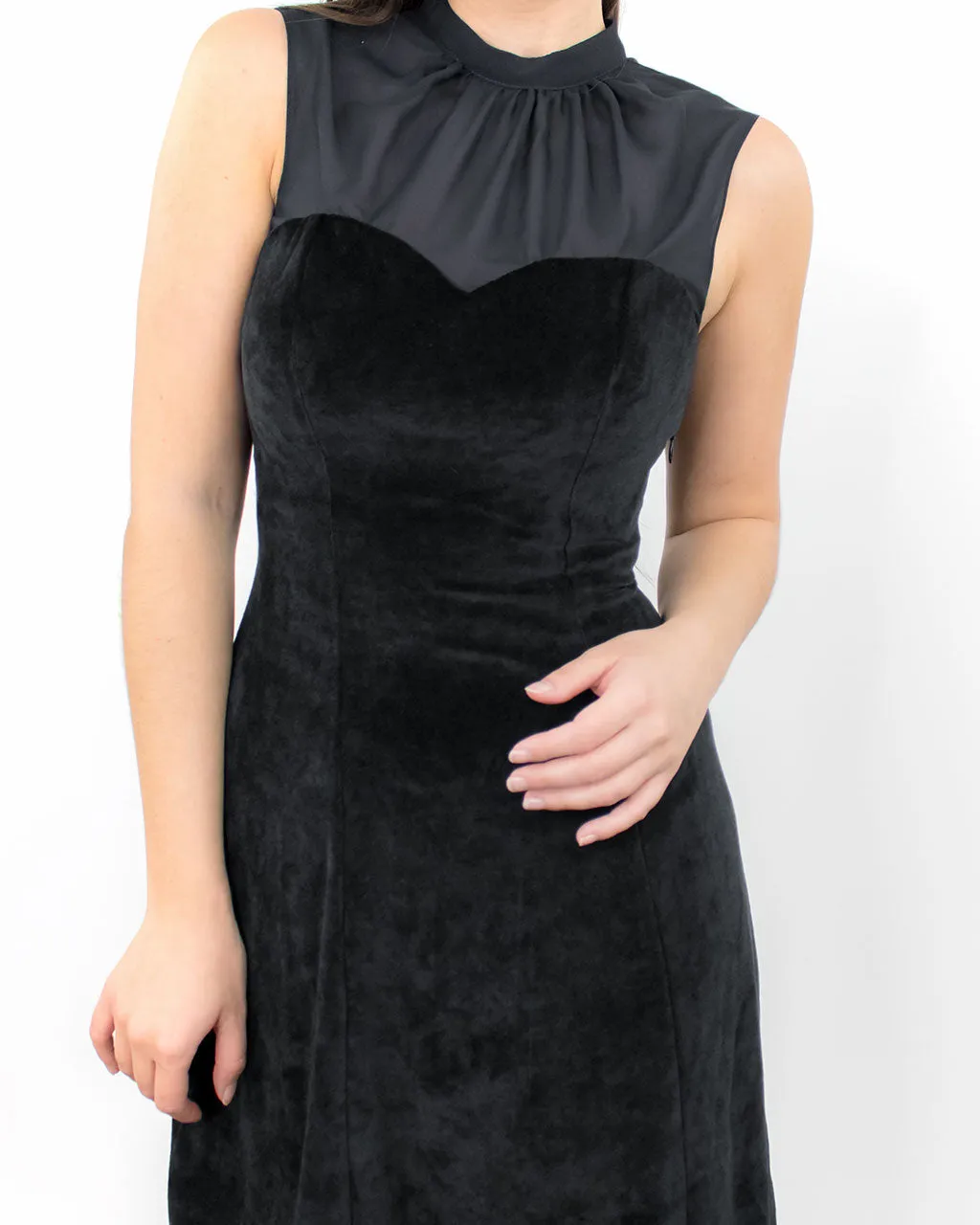 Eva Black Velvet Dress - Mini Bamboo Dress