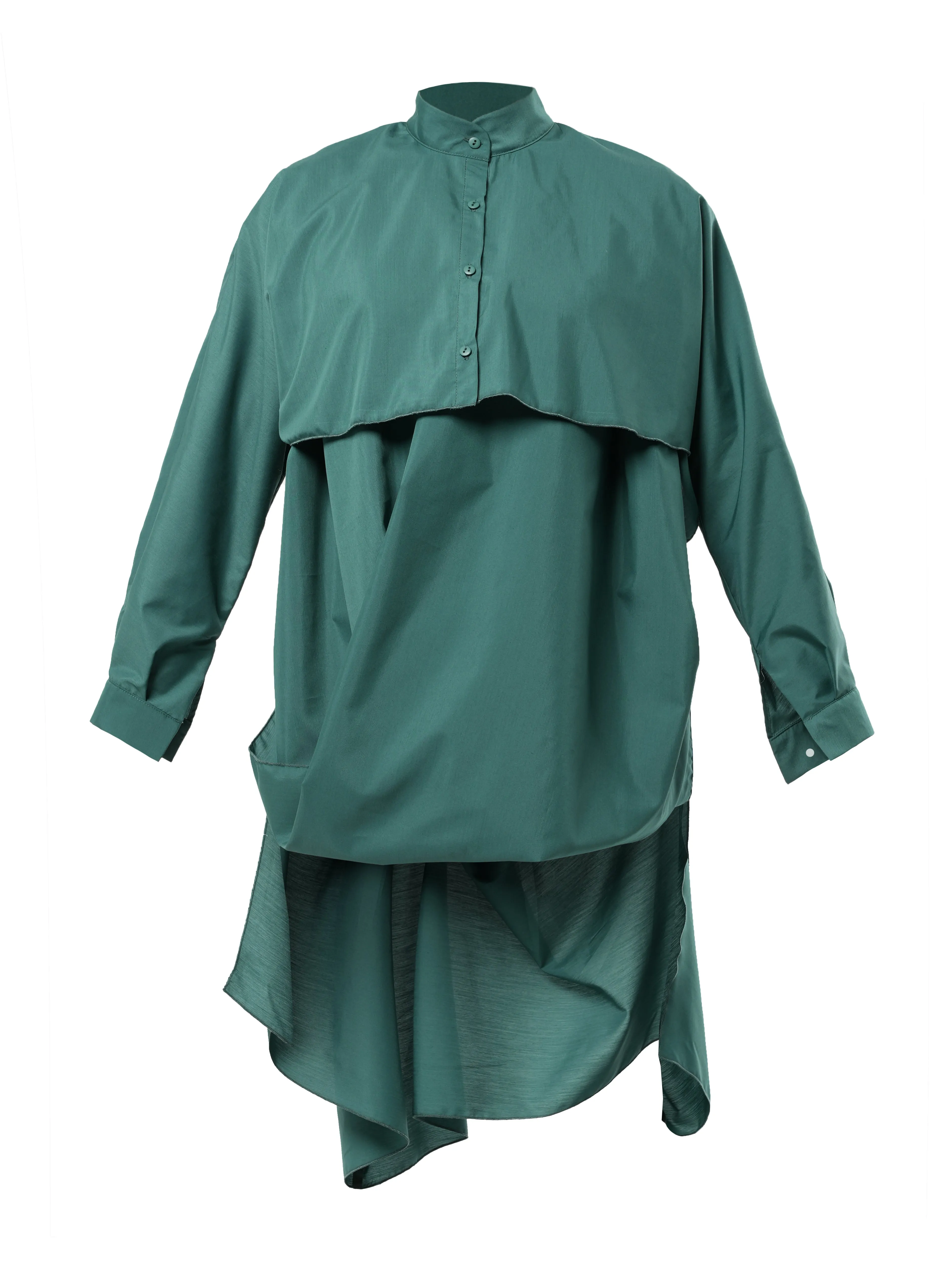 Extravagant Belted Long Shirt In Green