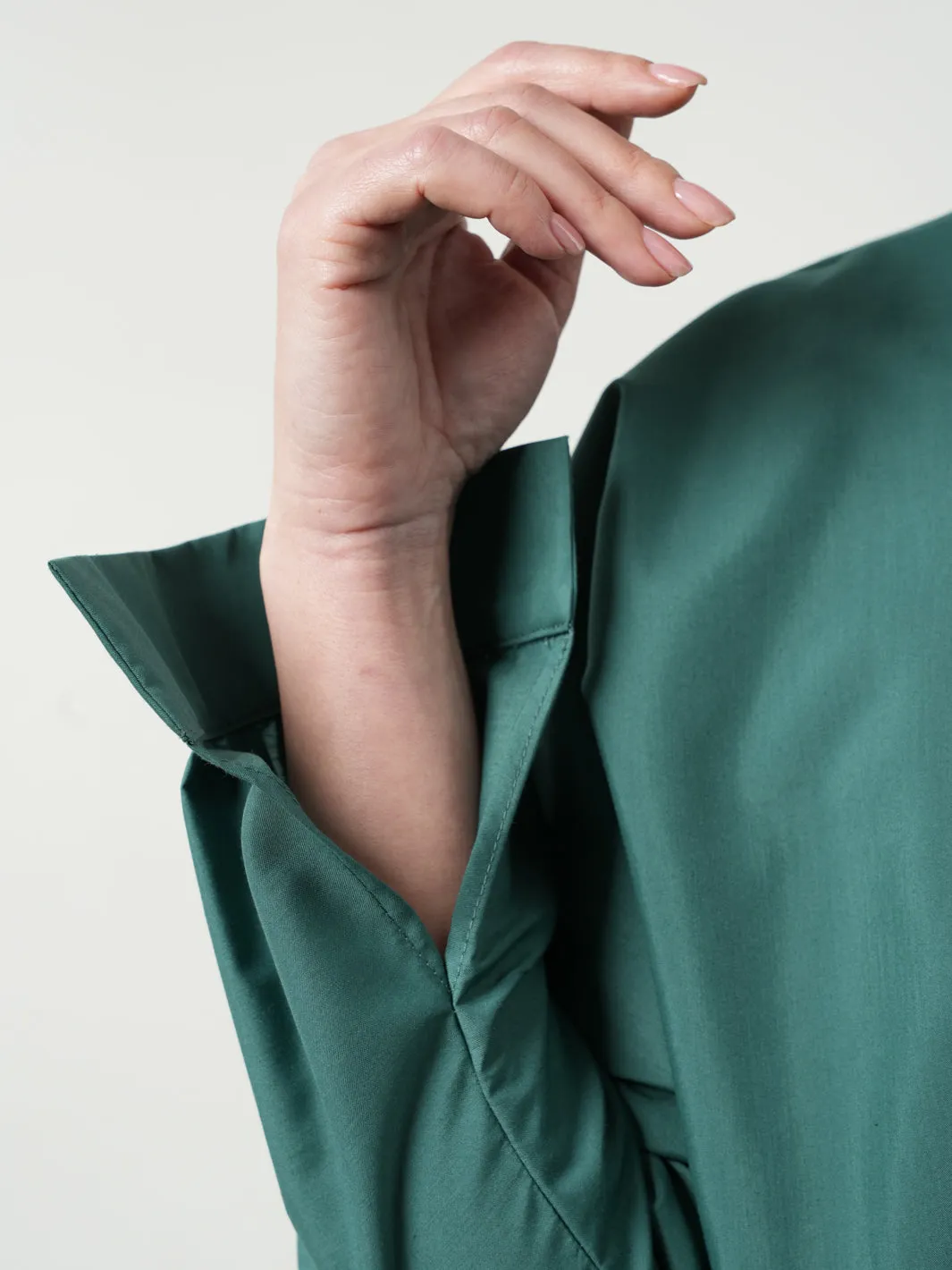 Extravagant Belted Long Shirt In Green