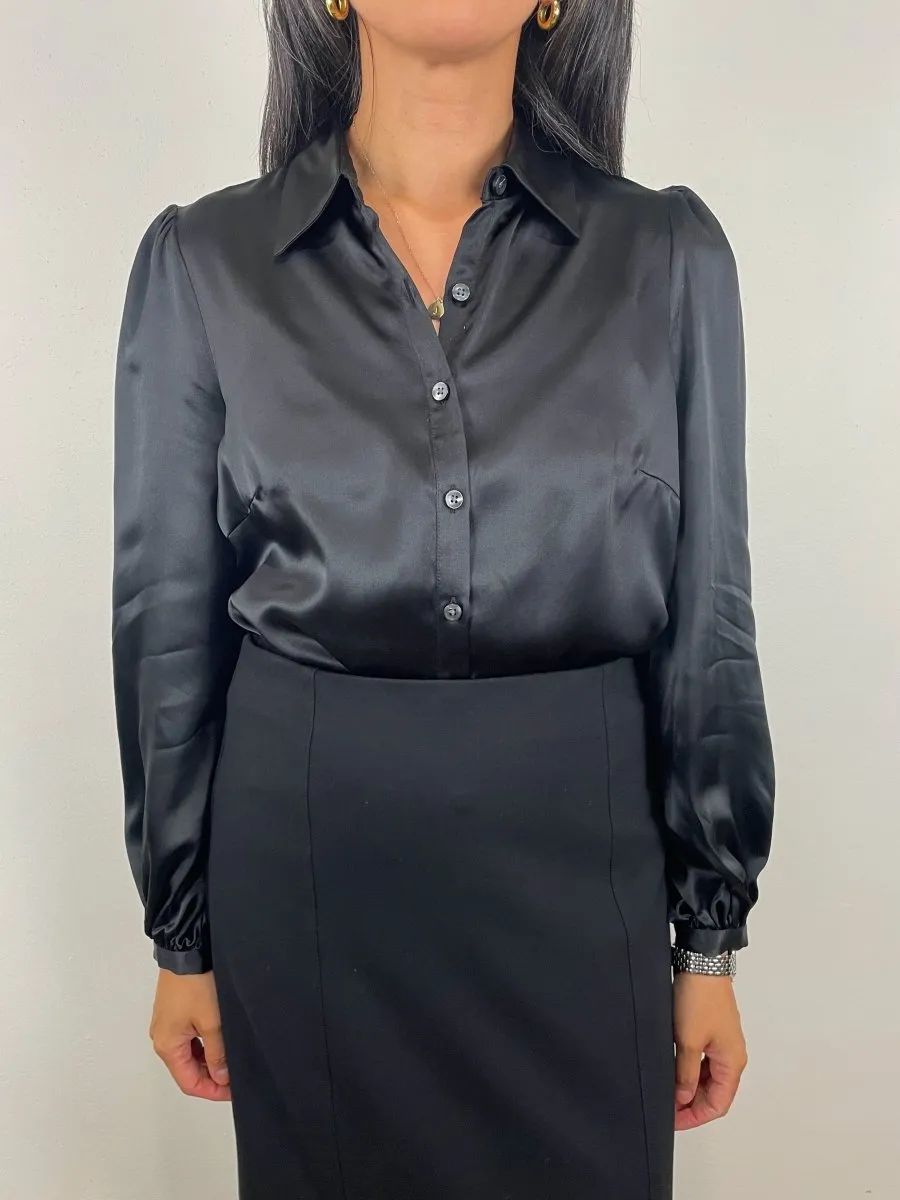 Frankie Blouse in Parisian Night Silk