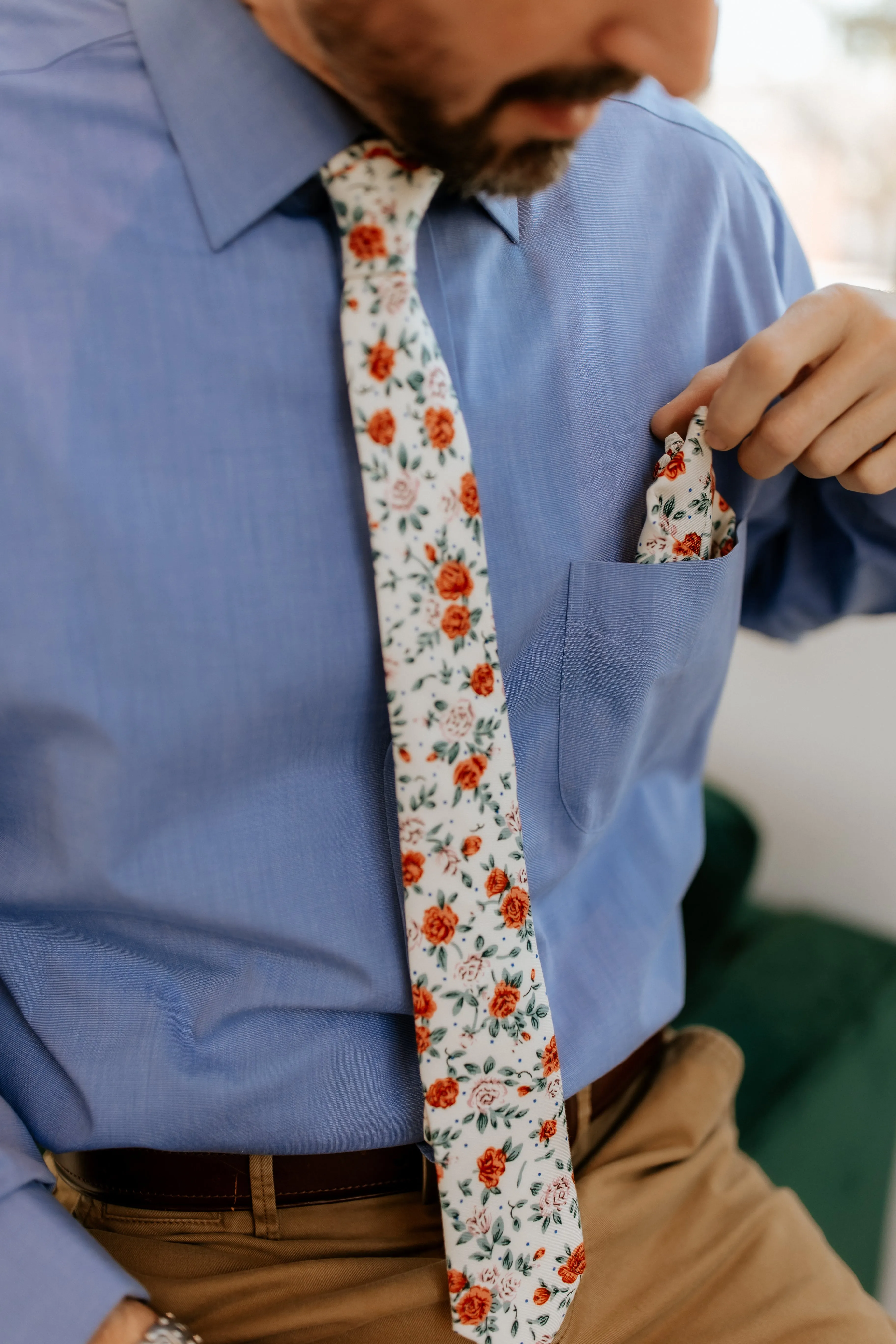 Frederick Cotton Floral Neck Tie