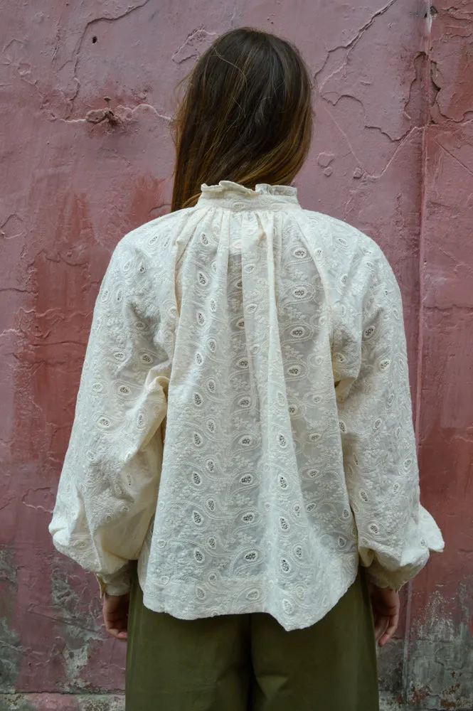 FRNCH Elianne Creme Blouse