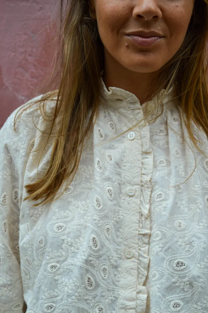 FRNCH Elianne Creme Blouse