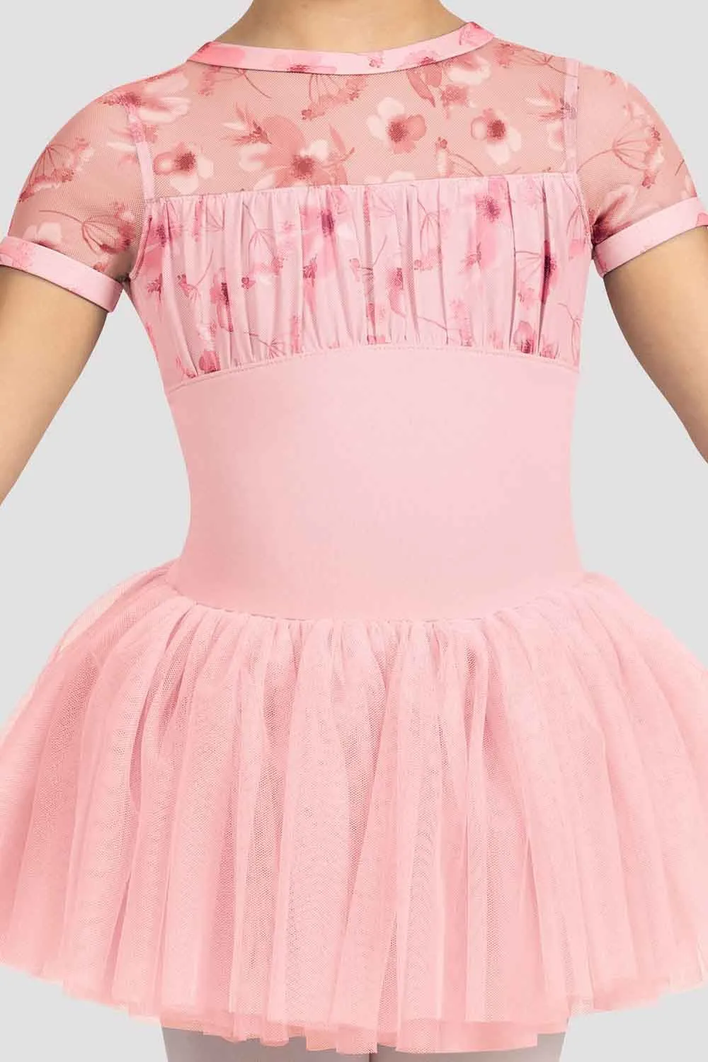 Girls Belle Floral Cap Sleeve Tutu Dress