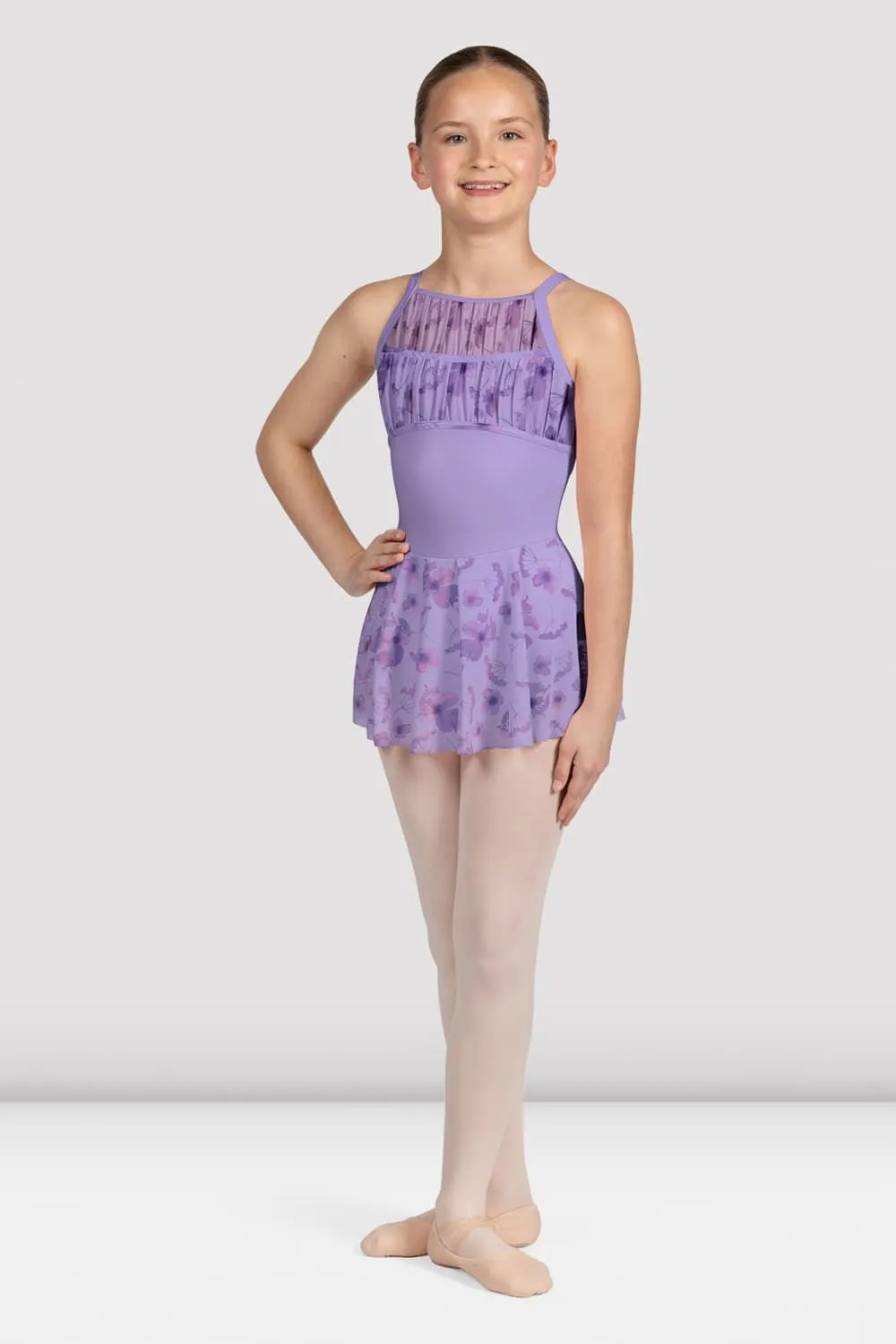 Girls Hazel Floral Camisole Skirted Leotard