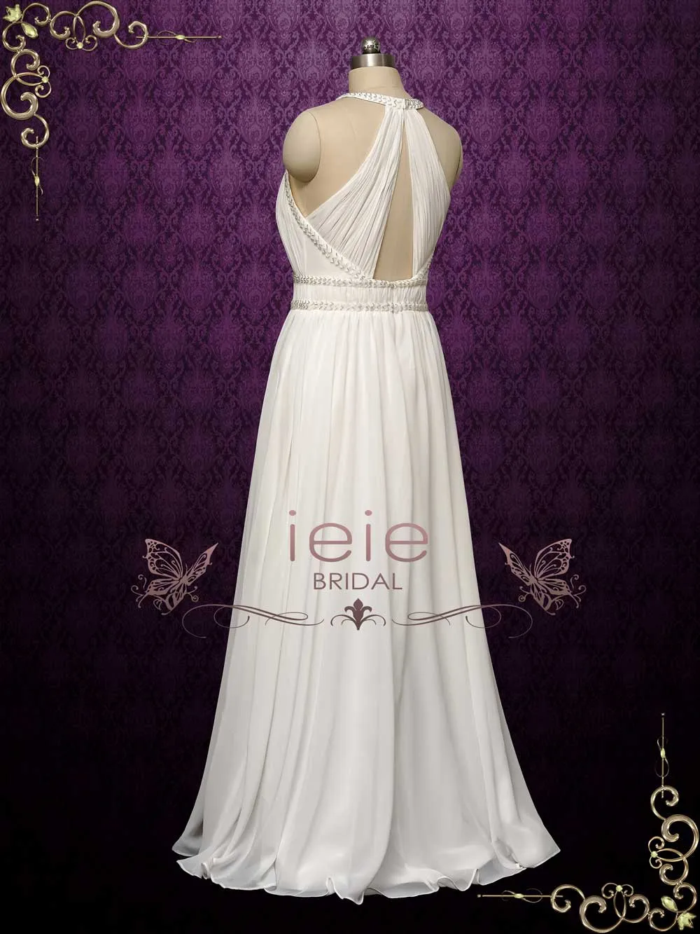 Grecian Chiffon Destination Wedding Dress MAE