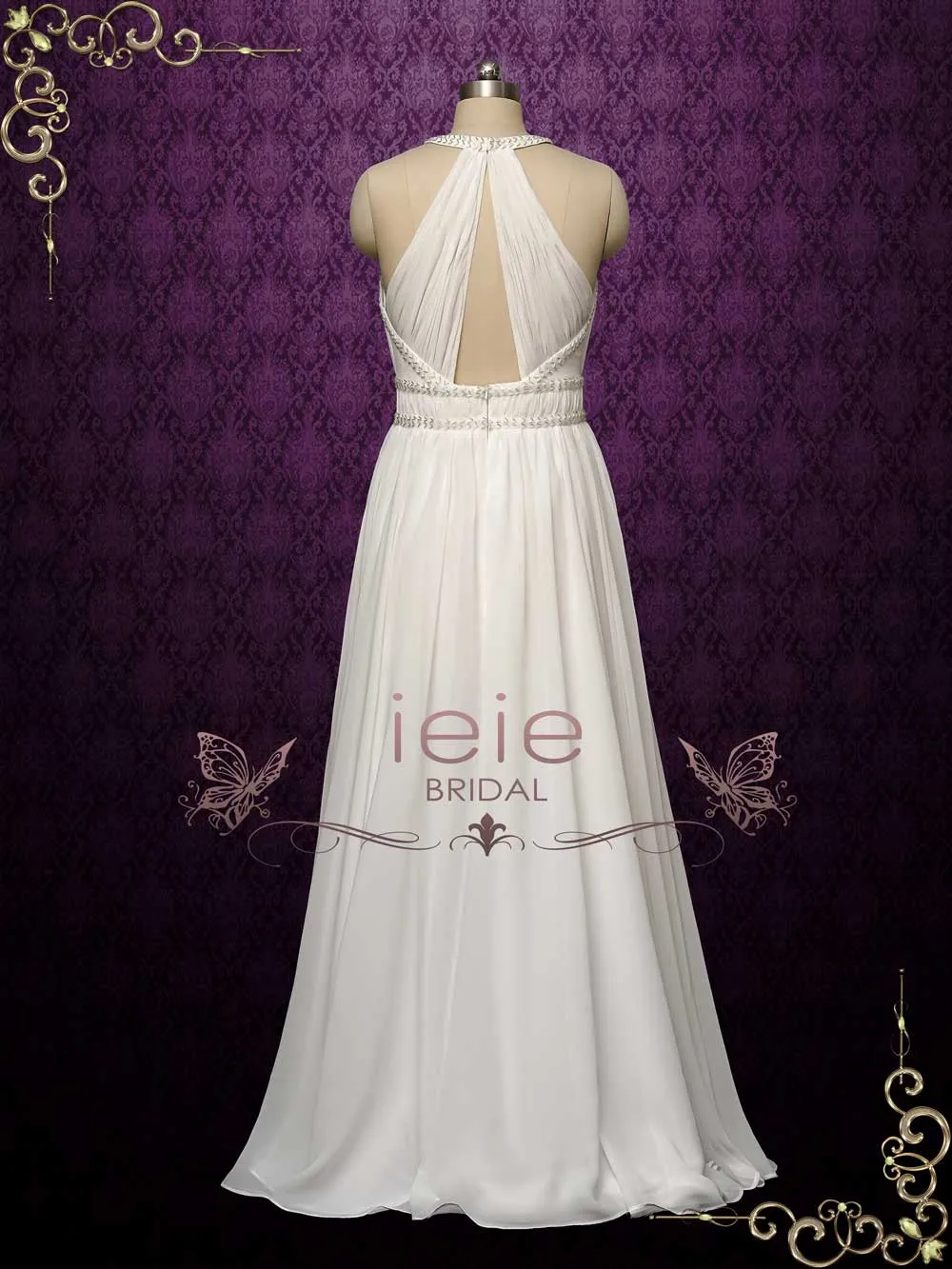 Grecian Chiffon Destination Wedding Dress MAE