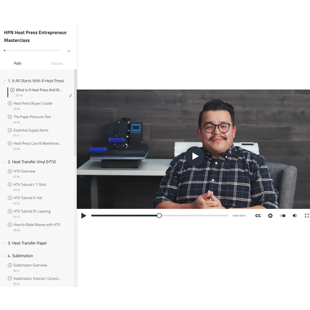 HPN Heat Press Entrepreneur Masterclass