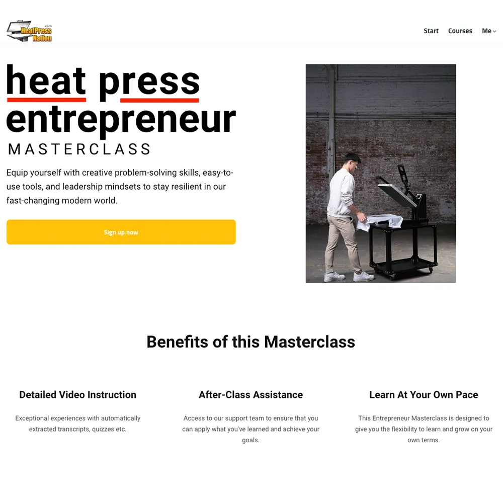 HPN Heat Press Entrepreneur Masterclass