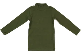 JayBee Ribbed Mockneck Hunter Green