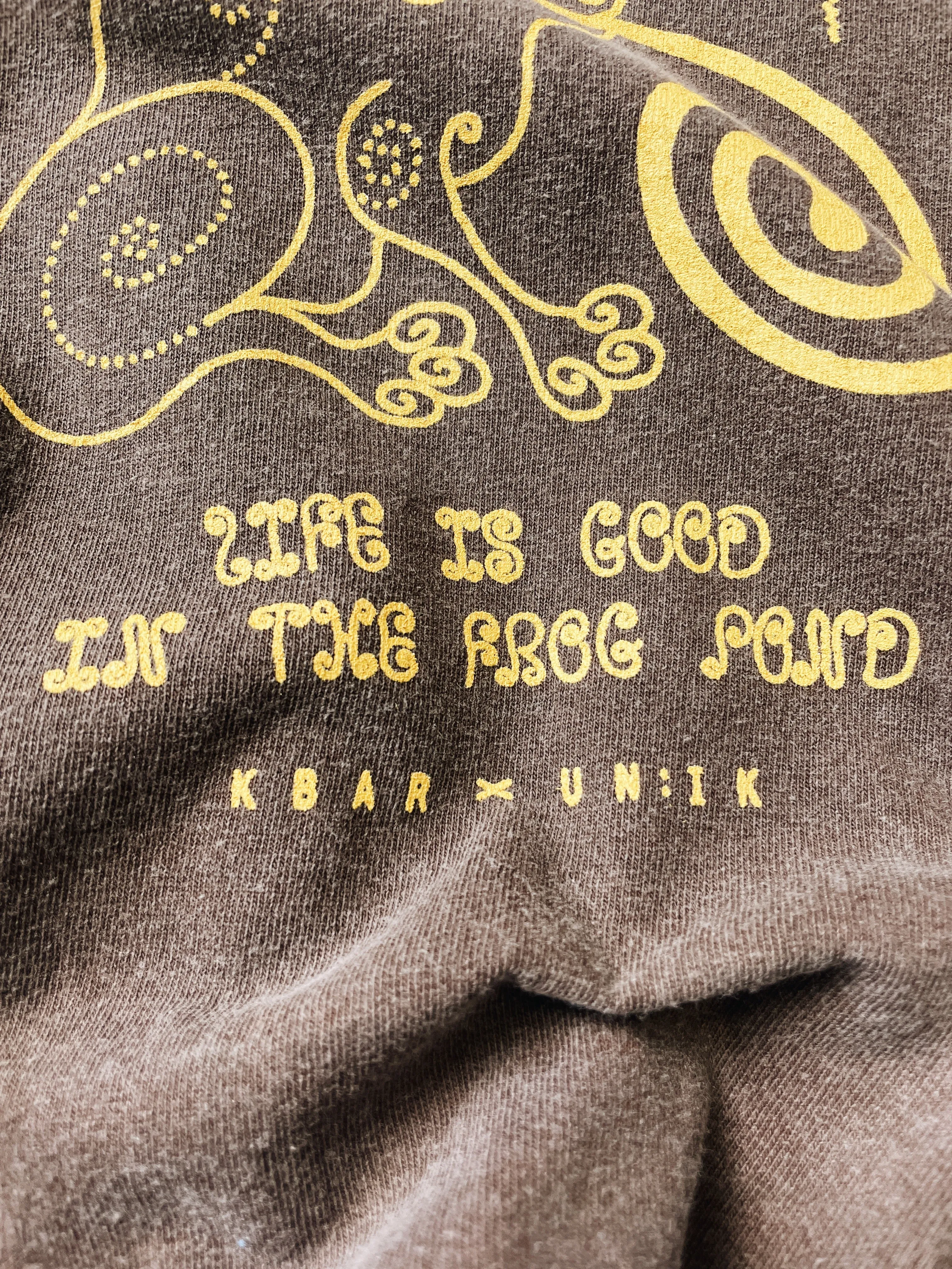 KBAR X UN:IK 'Frog Pond' Vintage Washed Tee - Chocolate