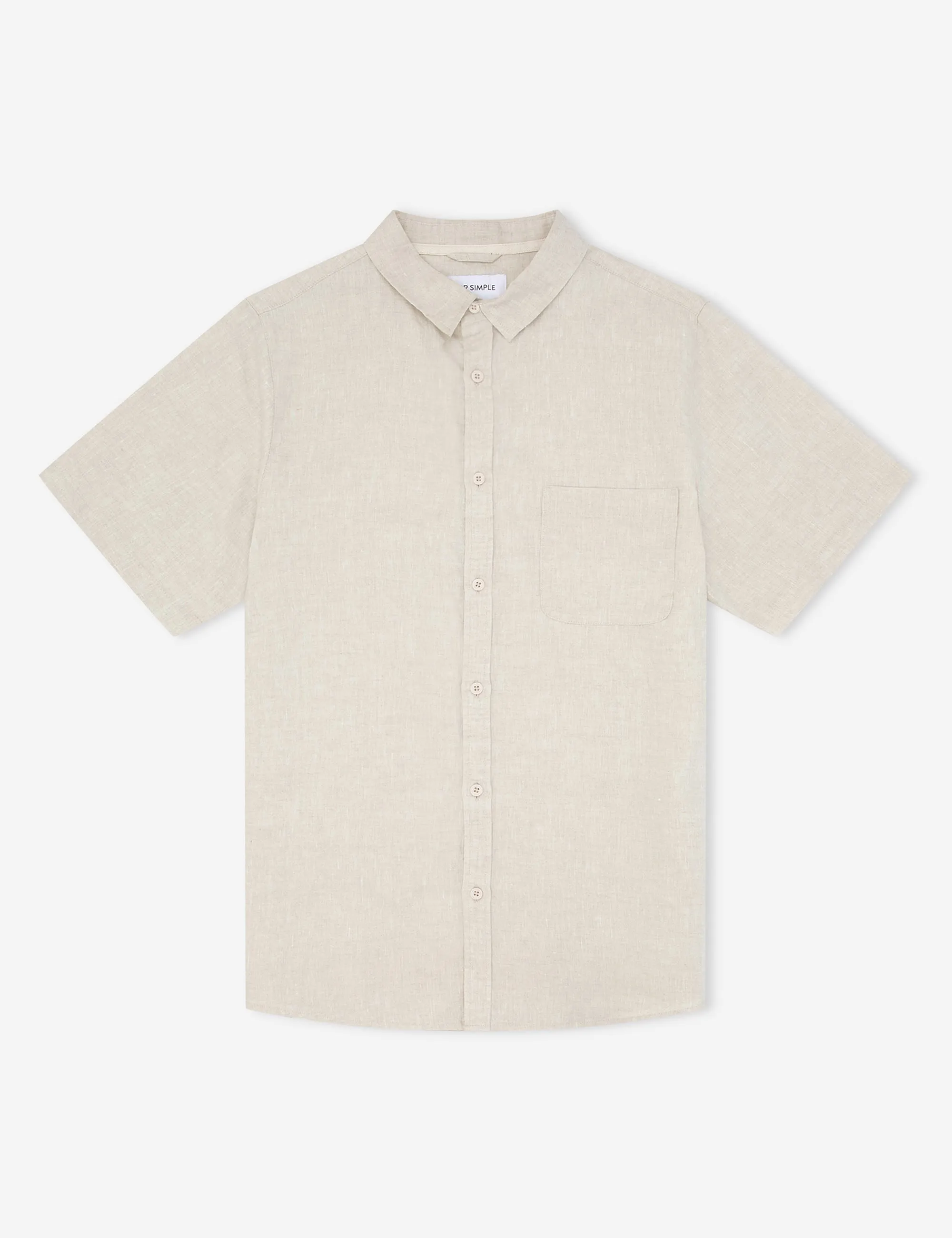 Linen Short Sleeve Shirt - Natural