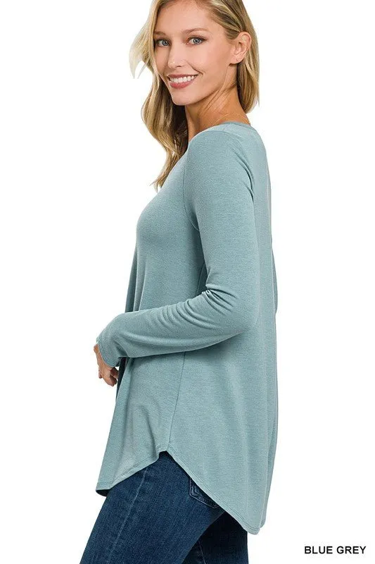 Long Sleeve V Neck Top