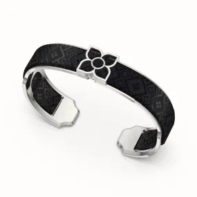 Lotus Silk Cuff - Obsidian Black