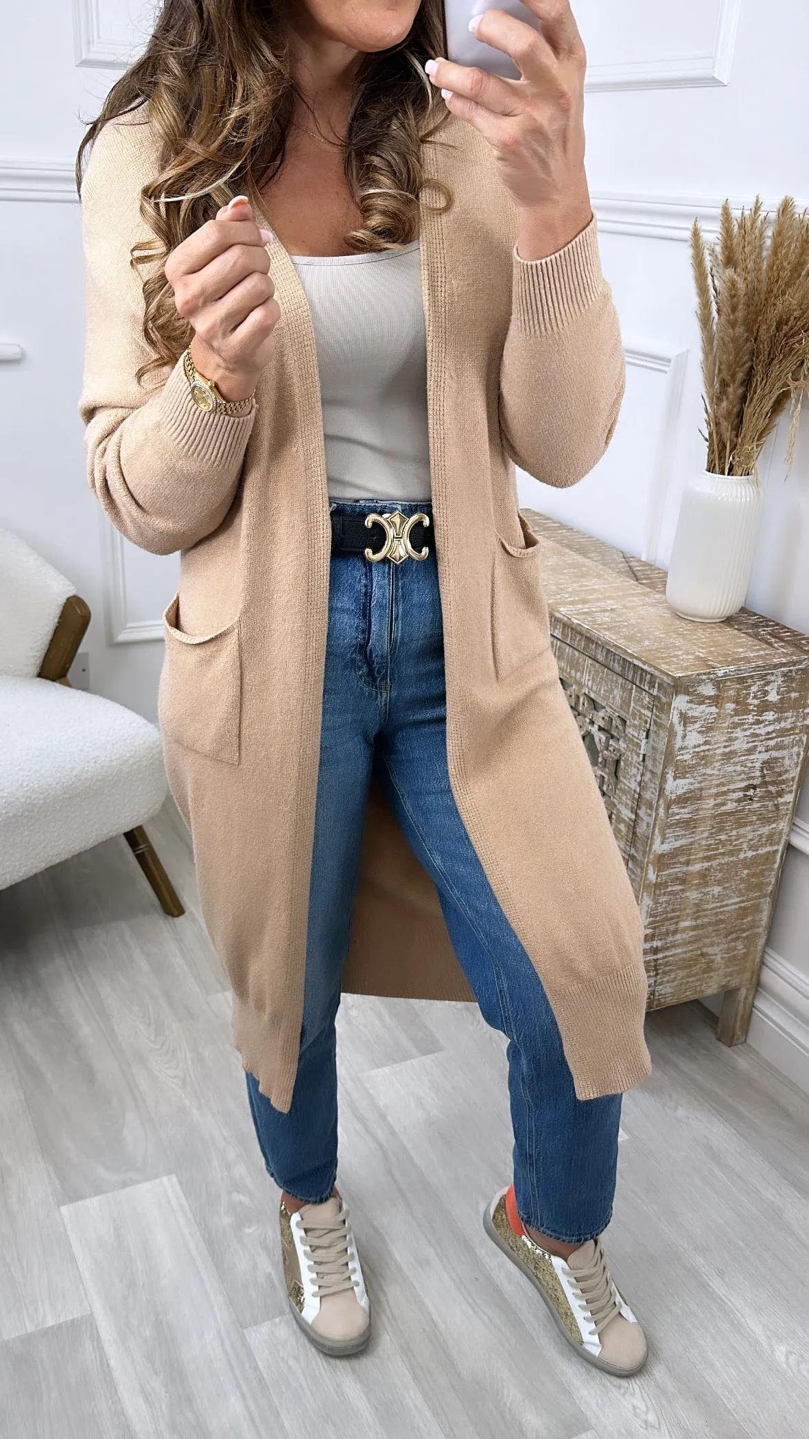 Louisa Camel Knit Cardigan