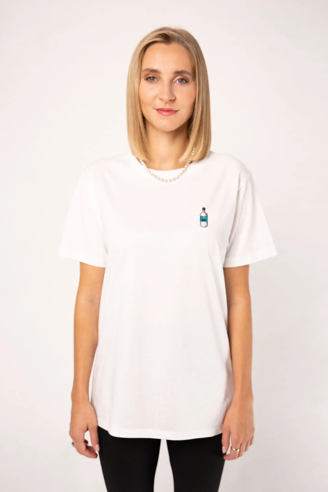 Luft | Besticktes Frauen Oversized Bio Baumwoll T-Shirt