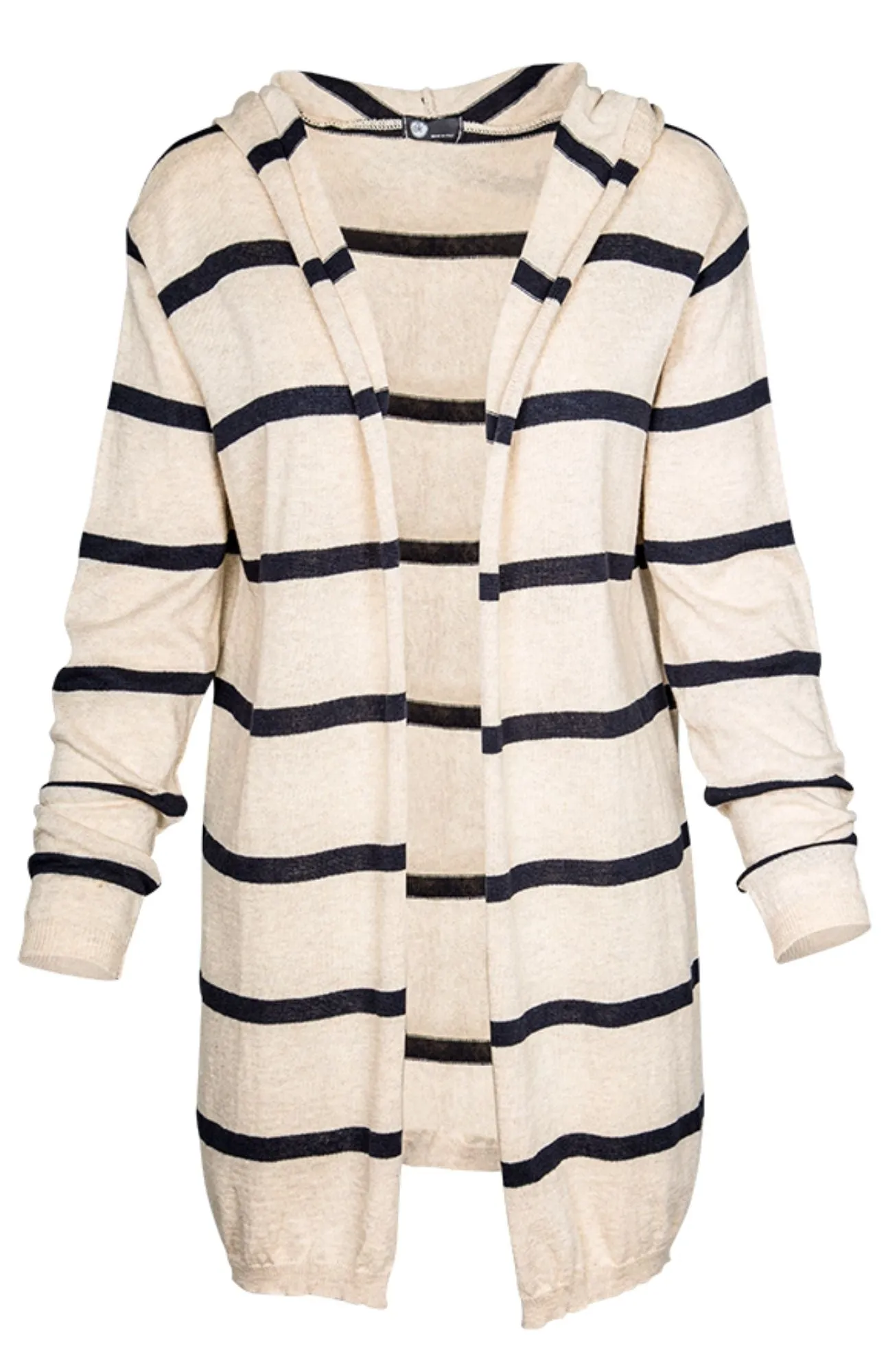 M Made in Italy -  Women's Stripe Open Cardigan Plus Size