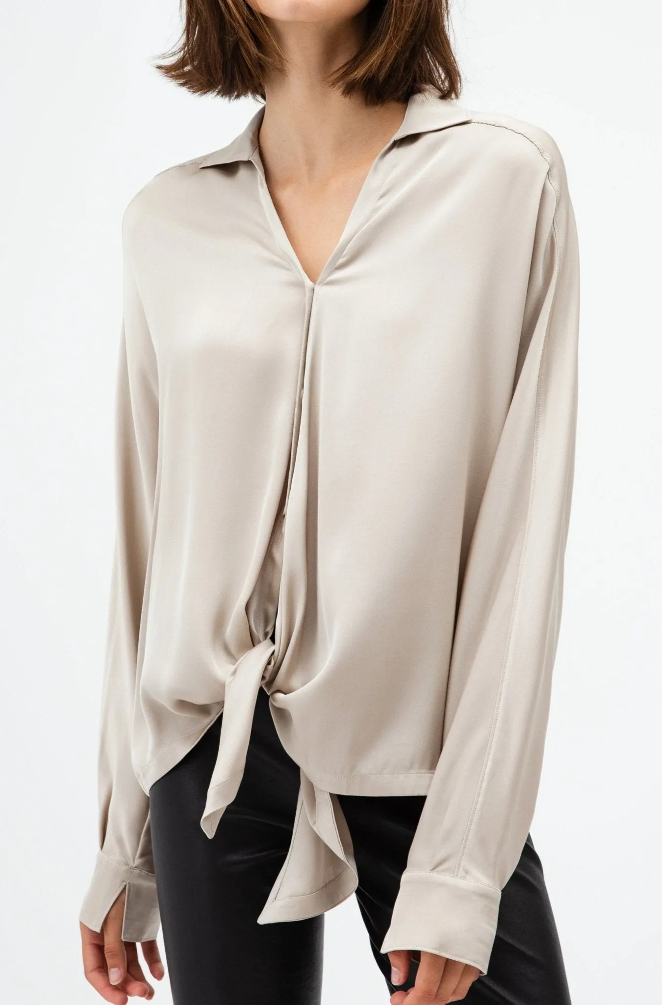 MARIE BLOUSE IN STRETCH SILK GEORGETTE