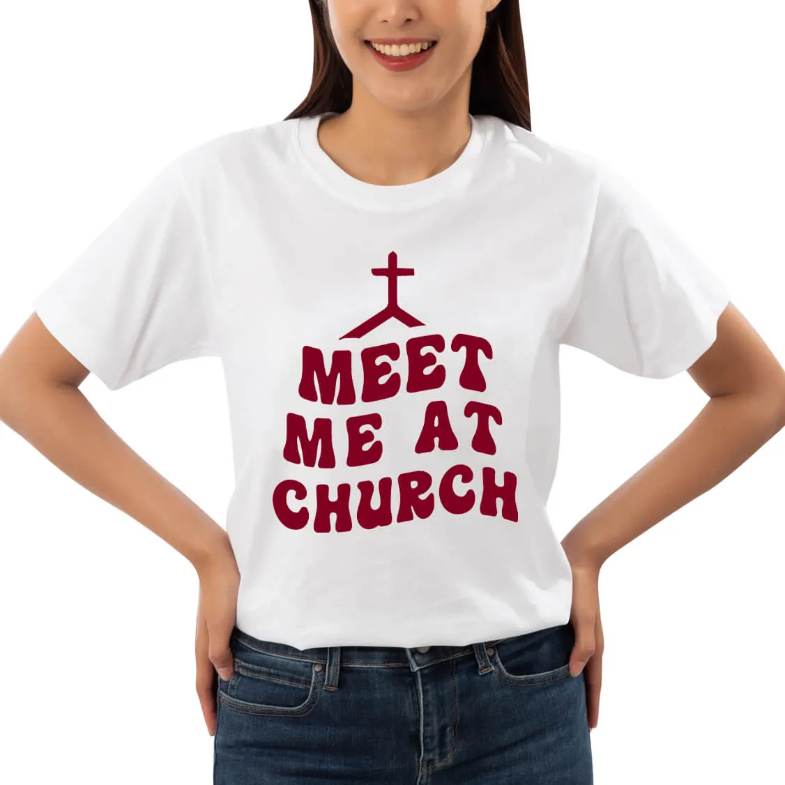 Meet Me At Church Cross T-Shirt