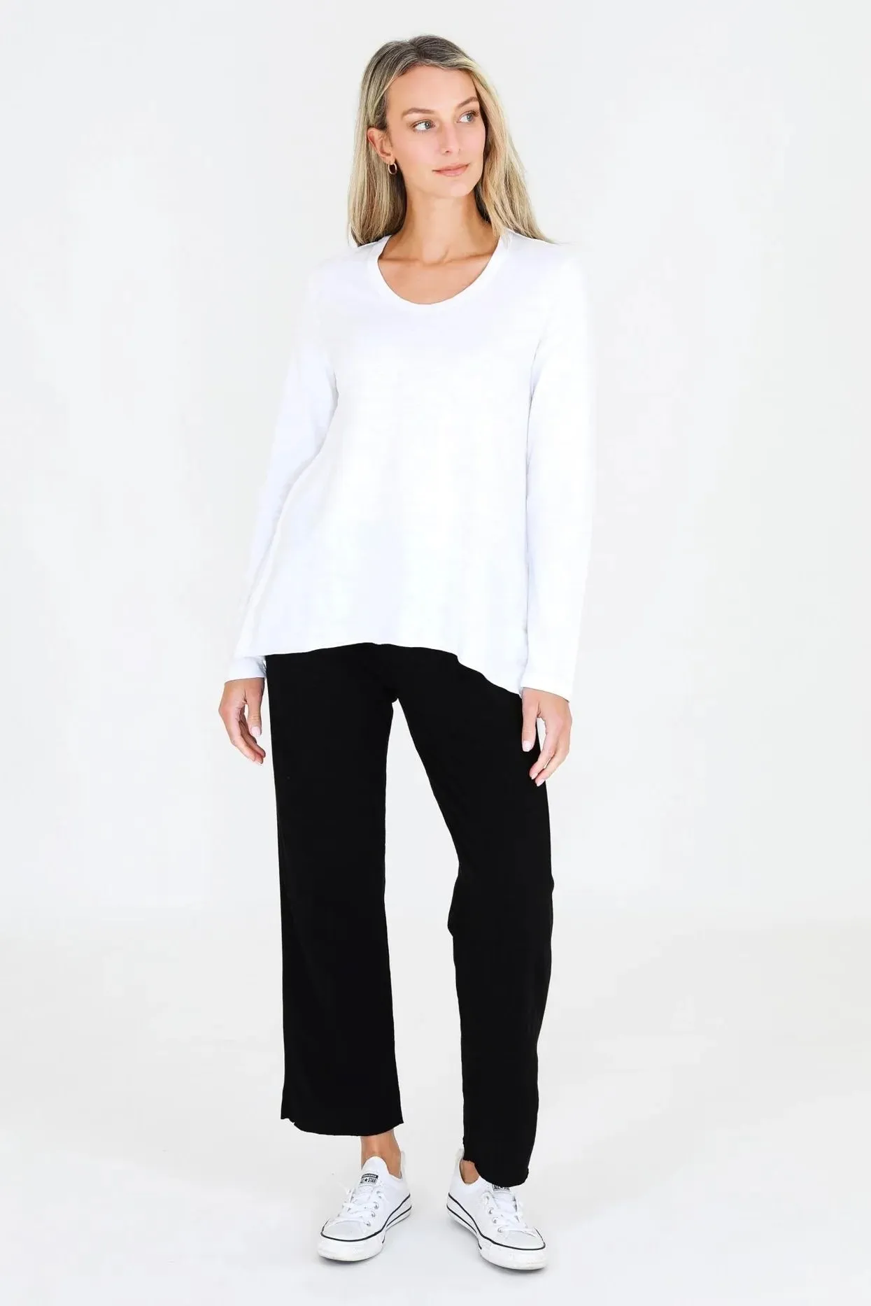 Millicent Long Sleeve Tee - White