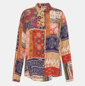 Momoni Meudon Shirt in Printed Crepe de Chine