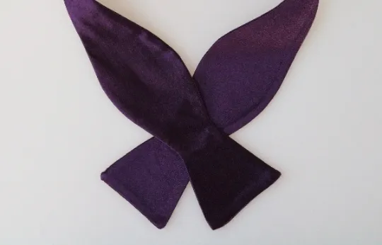 Plum Purple Satin Silk Pocket Square