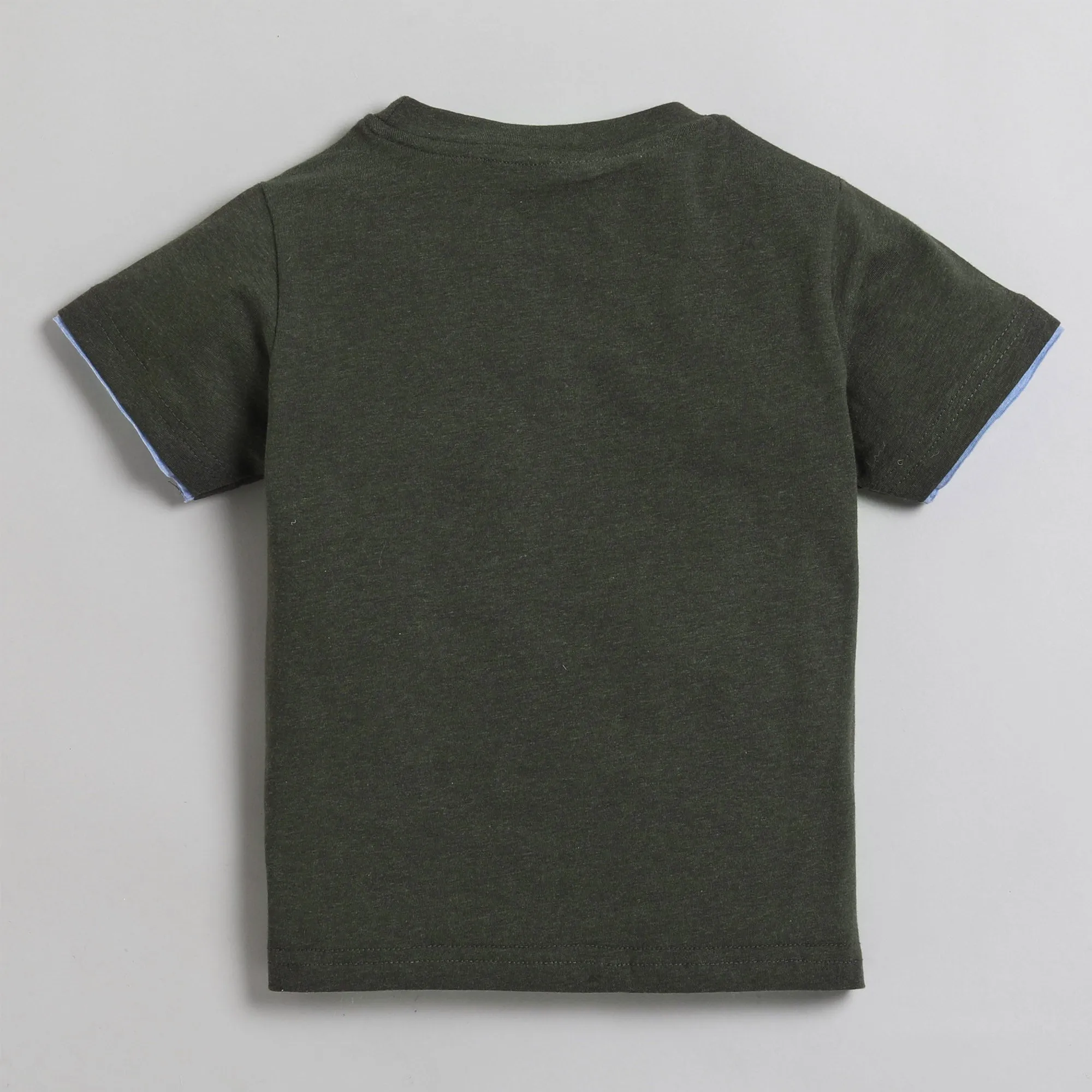 Polka Tots Half Sleeve T-Shirt 100% Cotton Great Adventures Now  - Dark Green