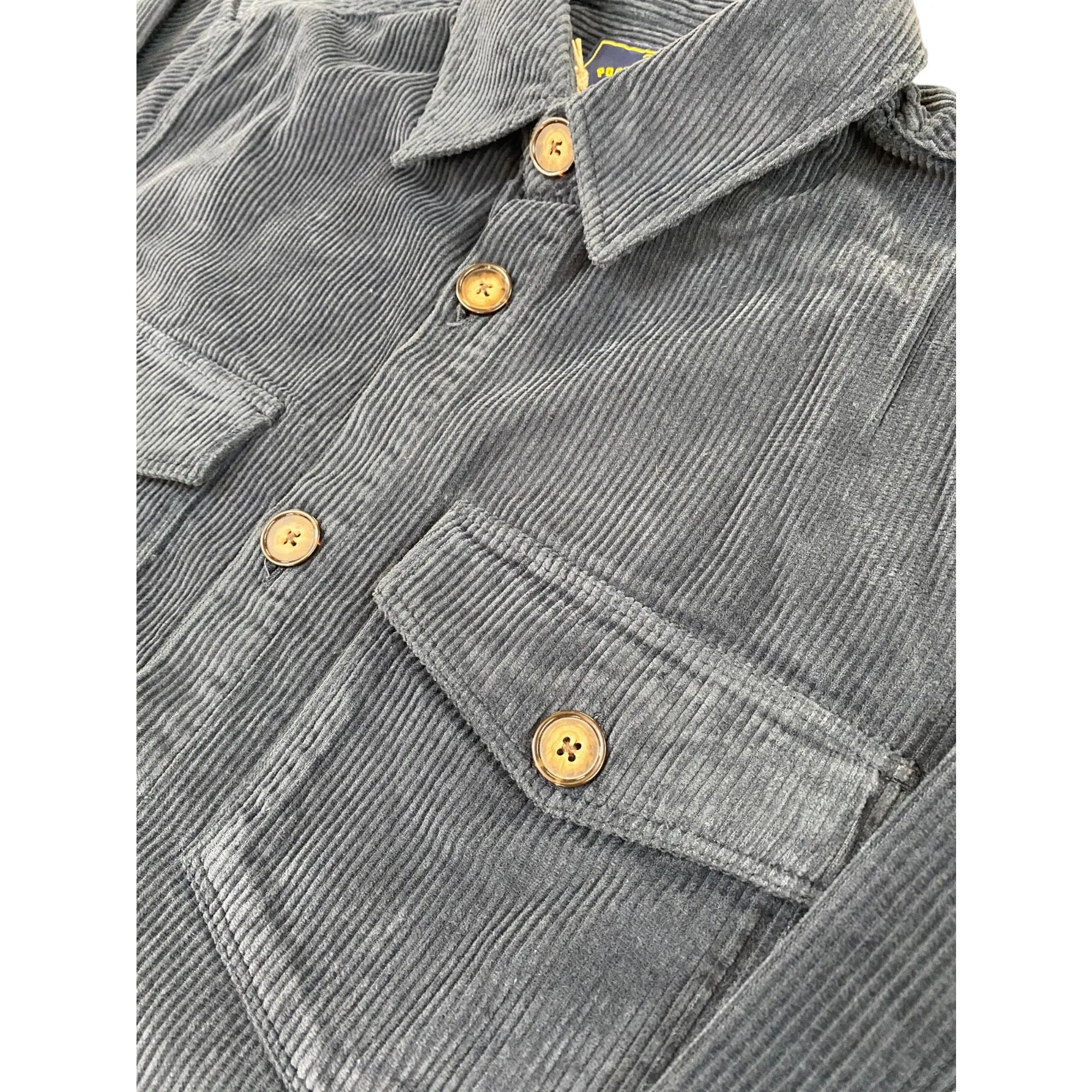 Portuguese Flannel Corduroy Overshirt - Navy