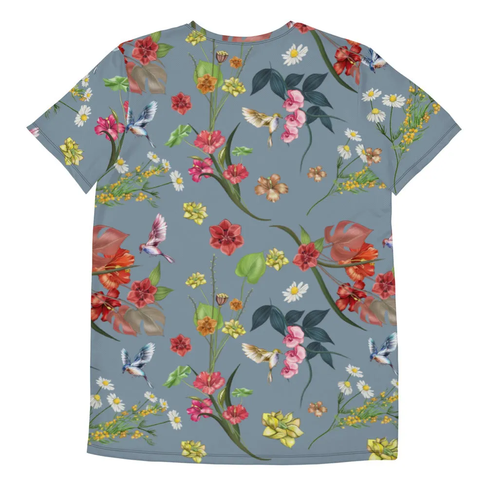 Premium Floral T-shirt- Blue