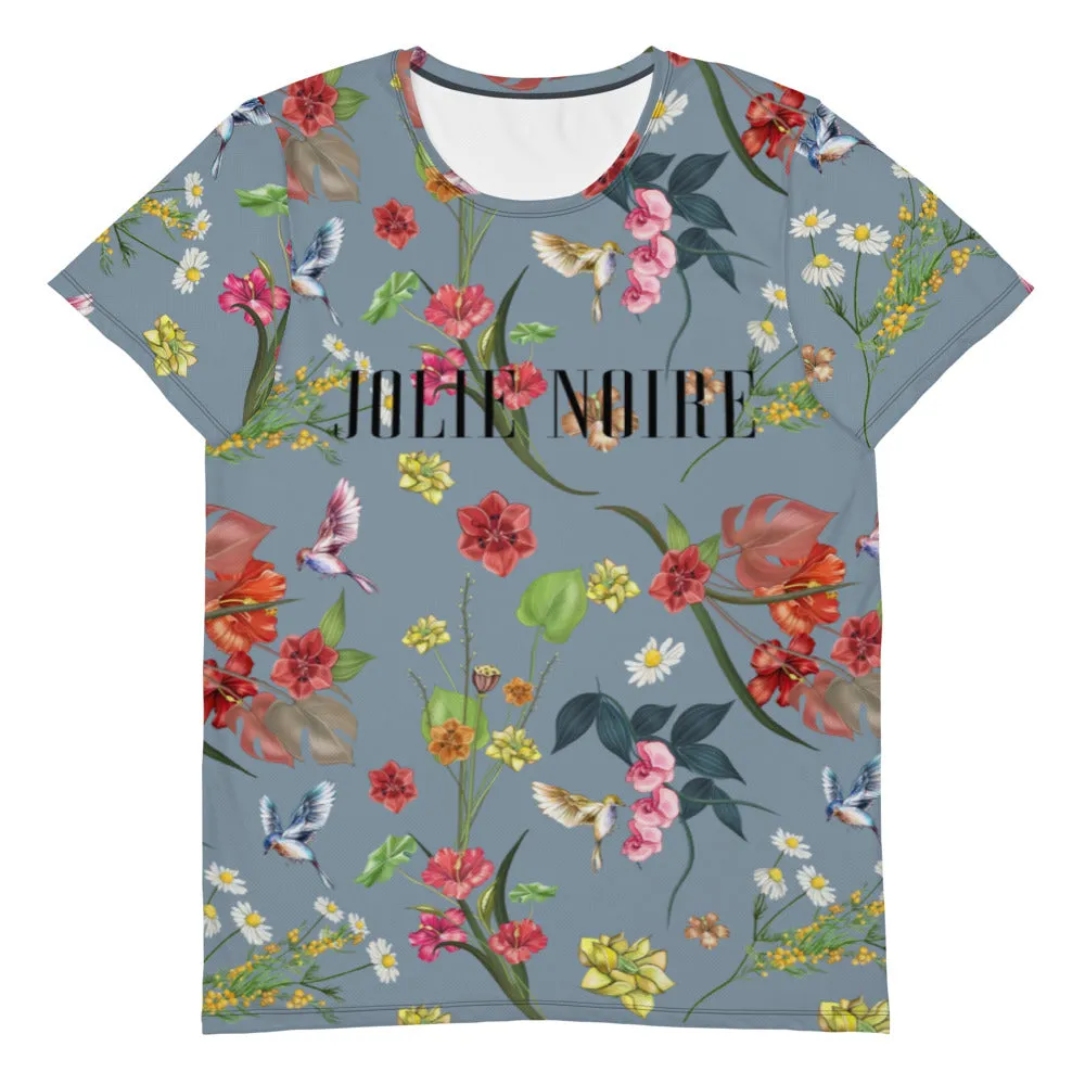 Premium Floral T-shirt- Blue