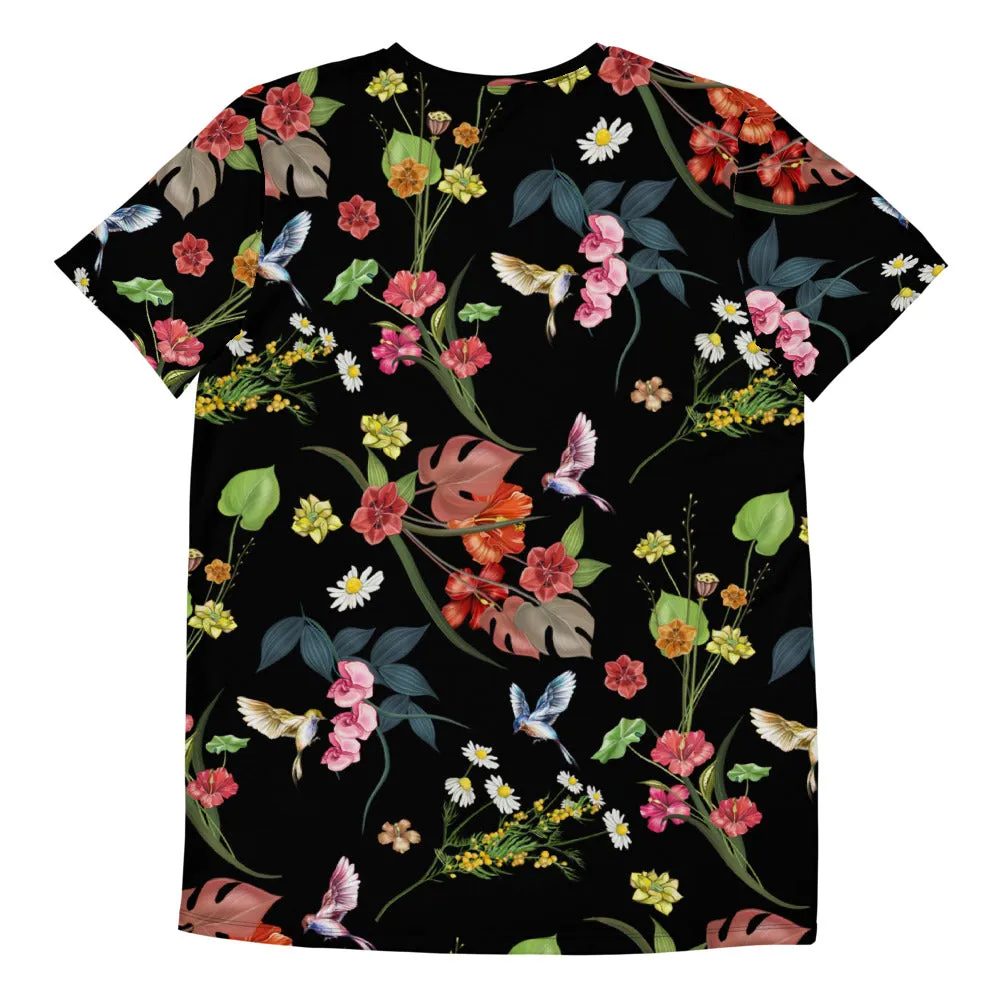 Premium Floral Tee- Black