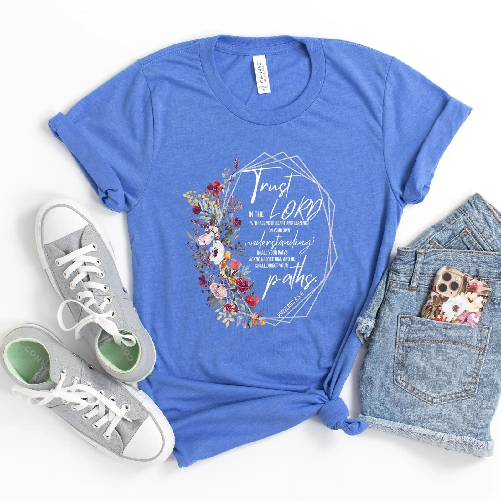 Proverbs 3:5-6 Floral Tee